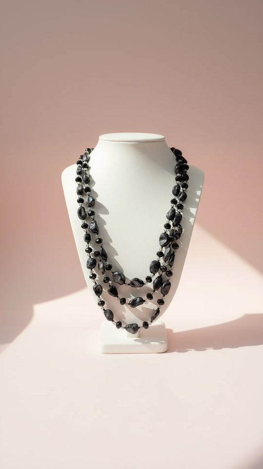 Resin Boho Long Beaded Necklace