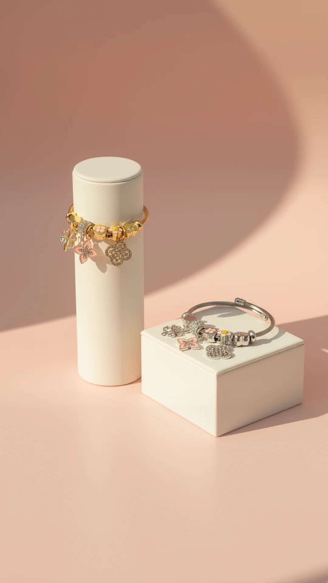 Clover Crystal Charm Beaded Bracelet