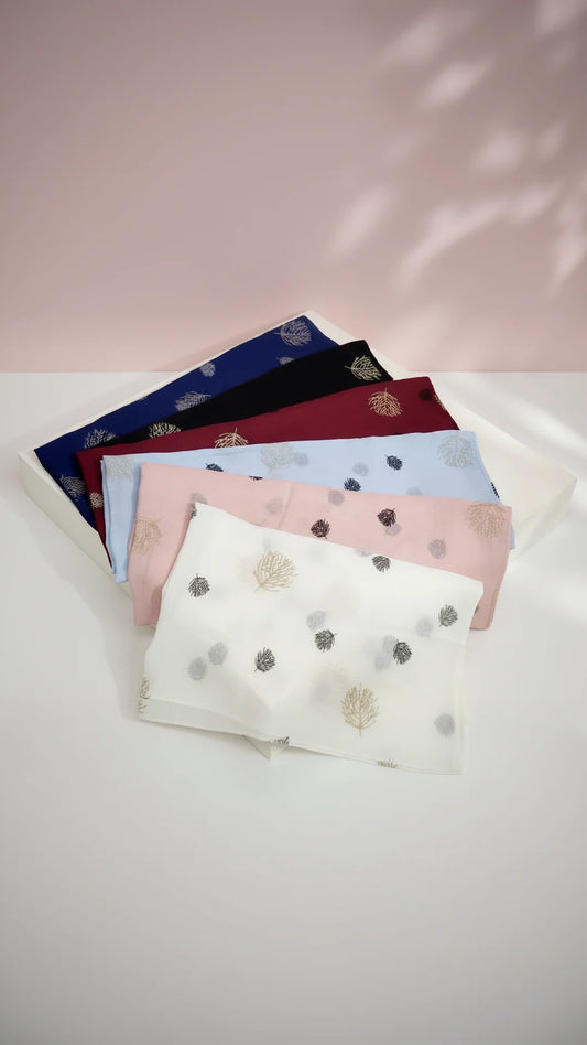 Tree Shimmer Gold Foil Scarf Pack of 12