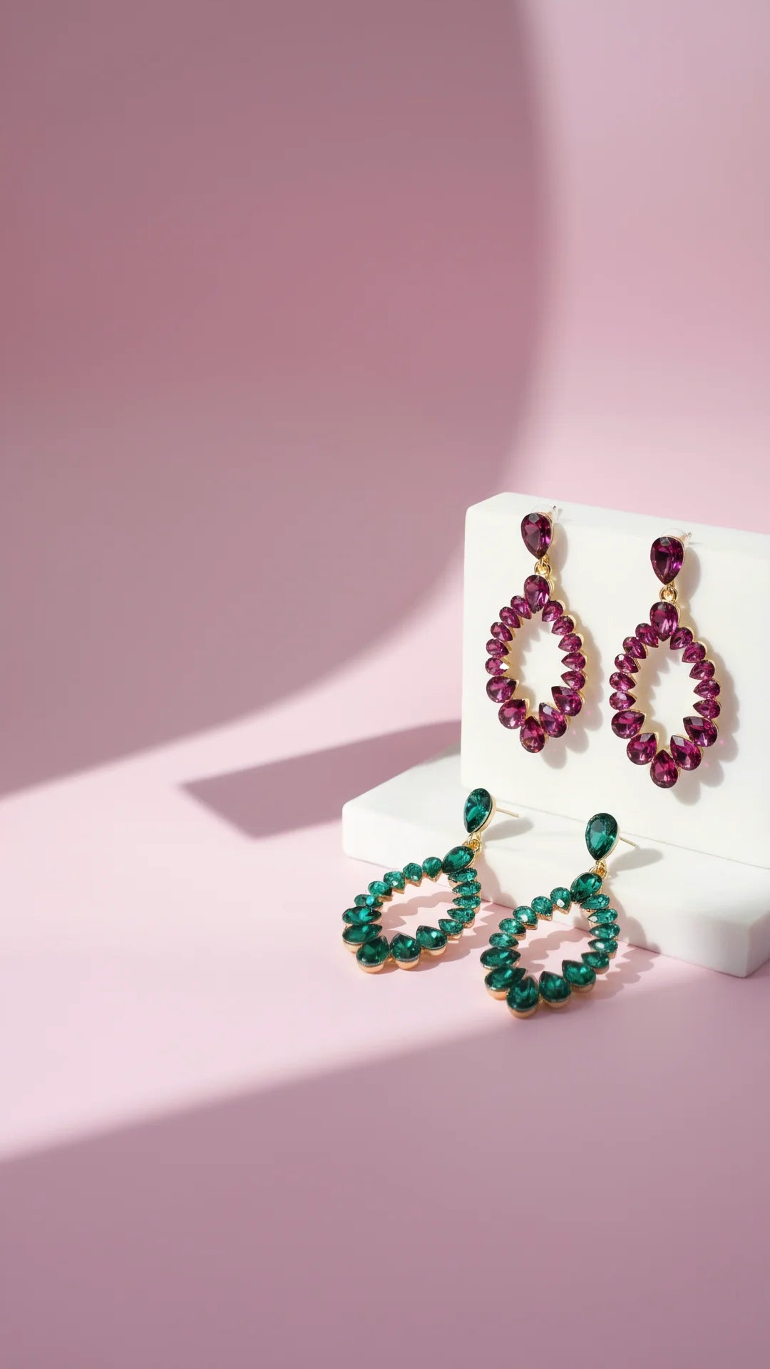 Oval Cut Crystal Drop & Dangle Earrings