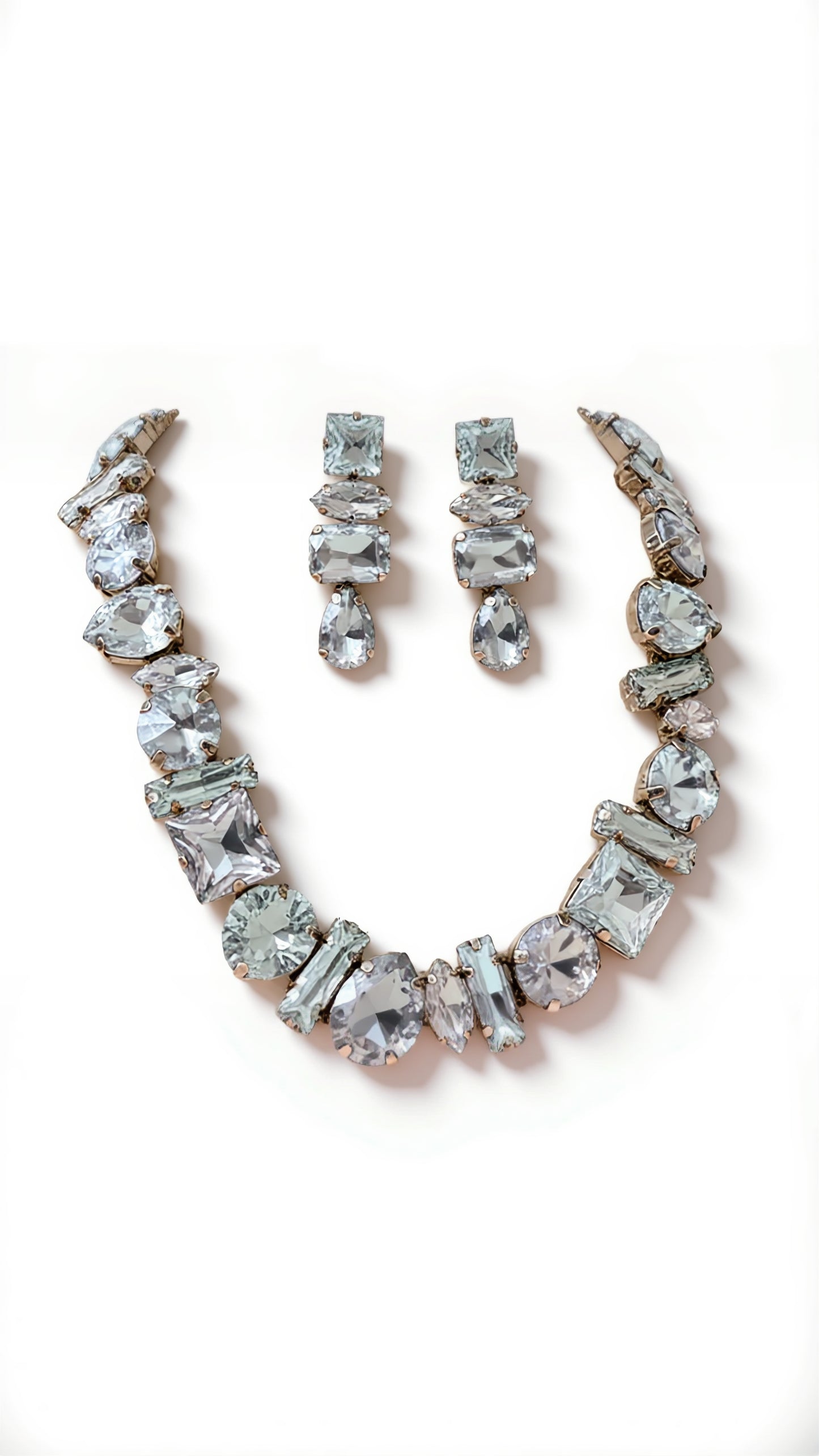 Colorful Statement Crystal Necklace & Earrings Set