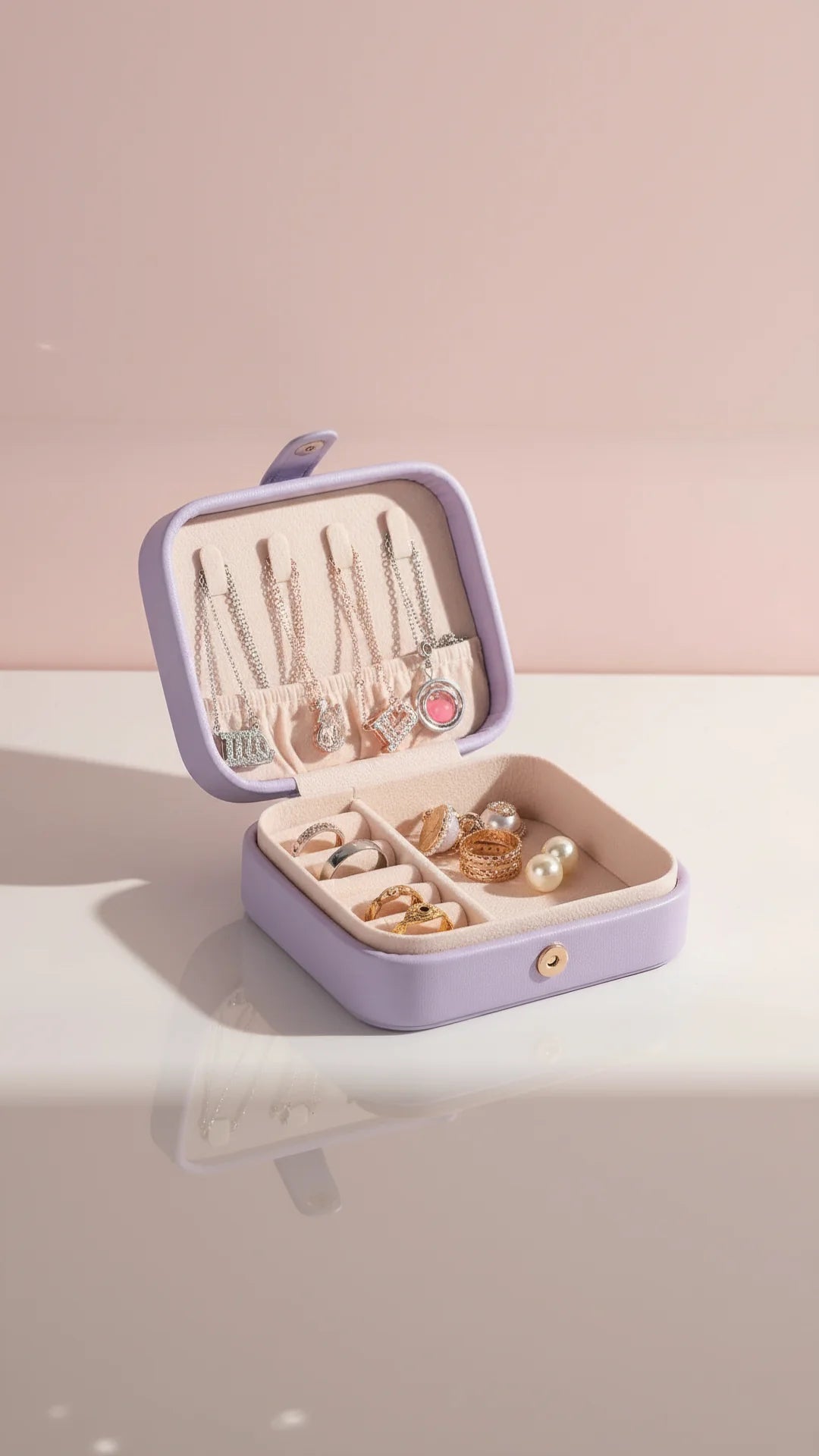 Quilted Travel Jewellery Box Organizer