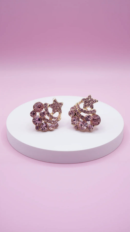 Star Cluster Crystal Stud Earrings