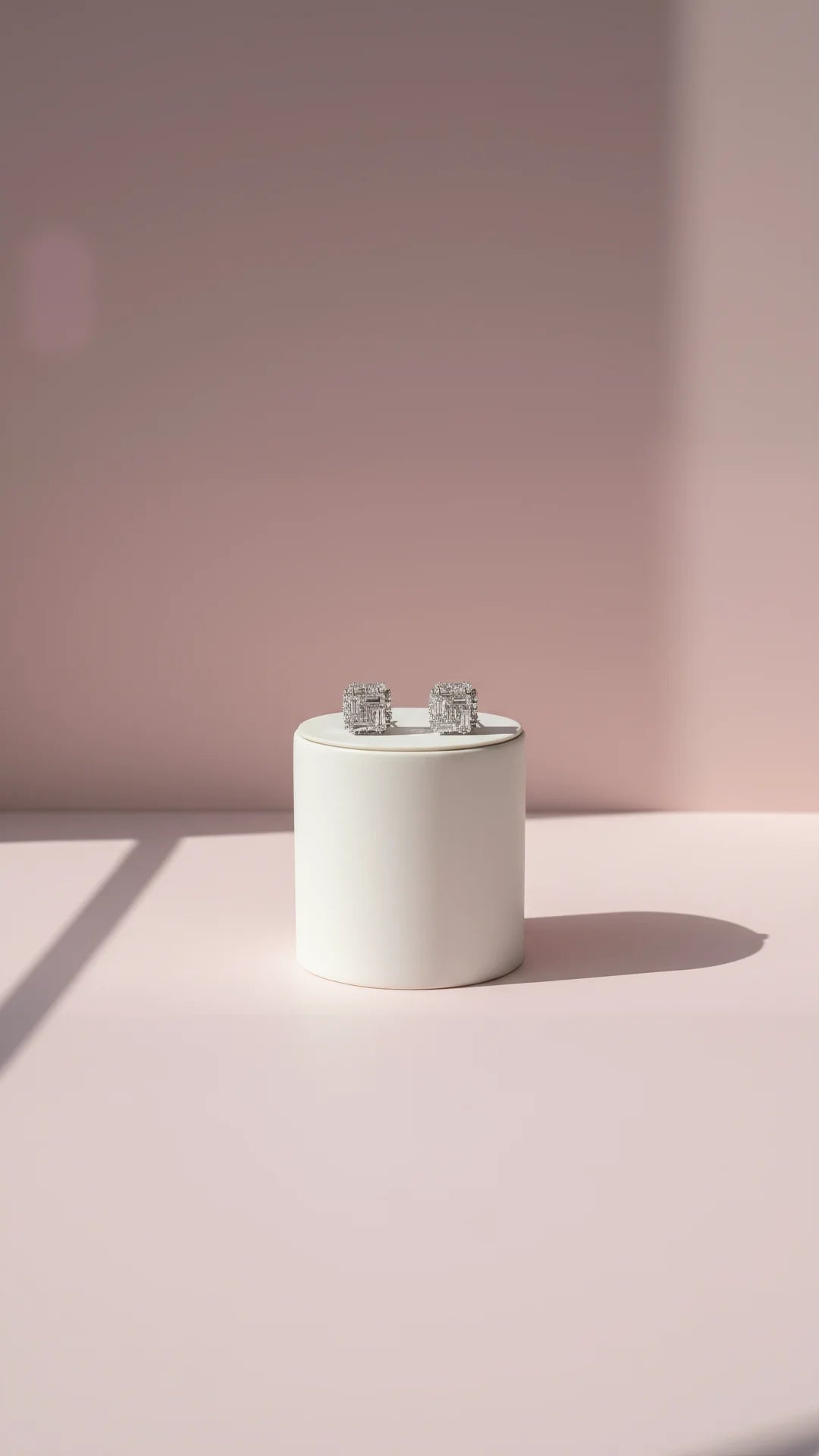 Cube Crystal Stud Earrings