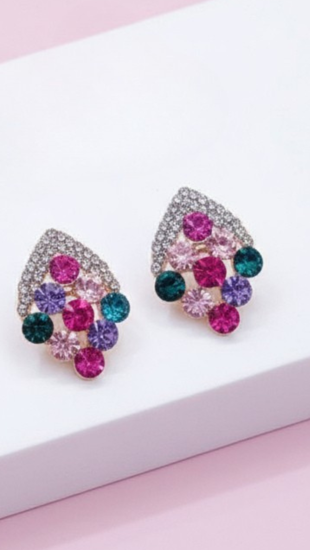 Stage Crystal Stud Earrings