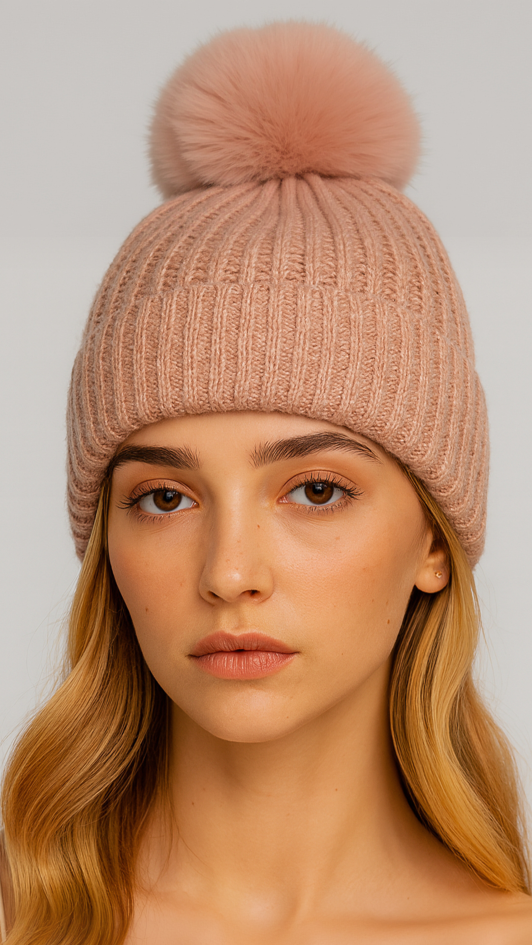Rainbow Soft Knit Fluffy Bobble Hats Pack of 12