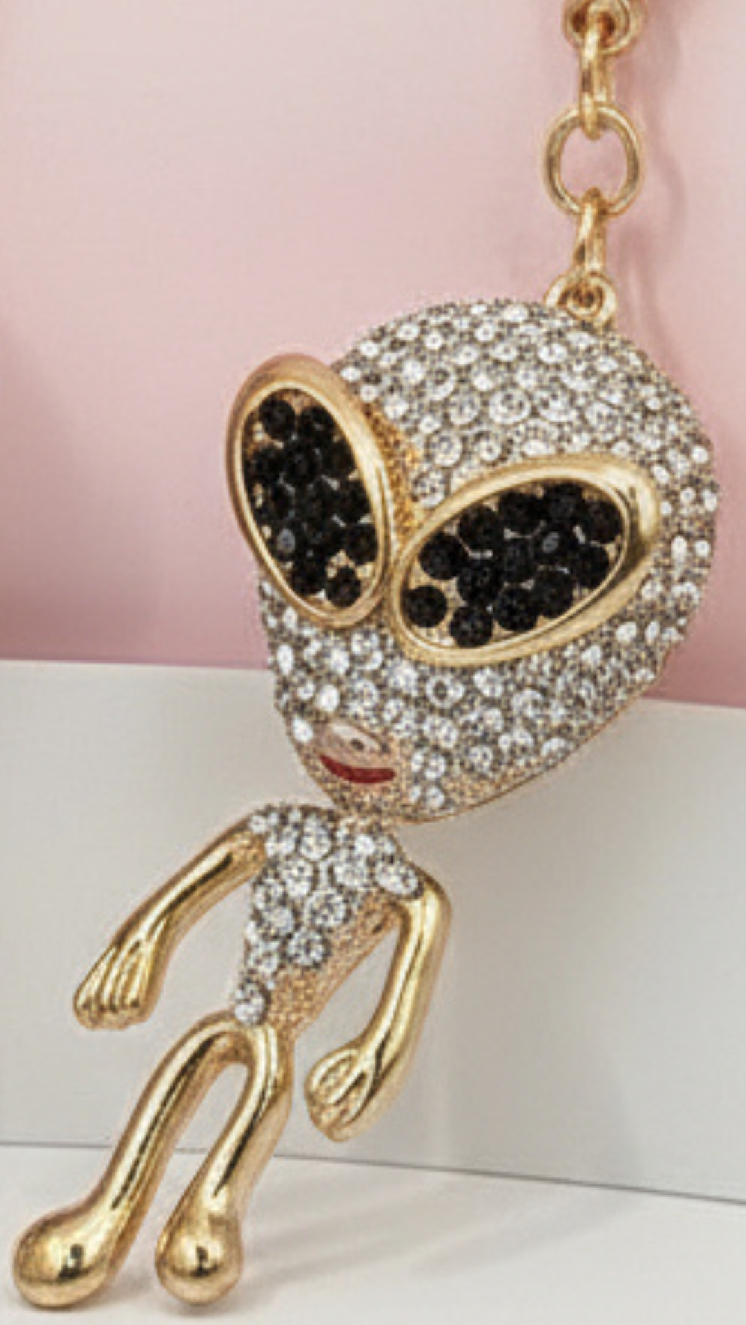 Groovy Alien Crystal Key Ring & Bag Charm