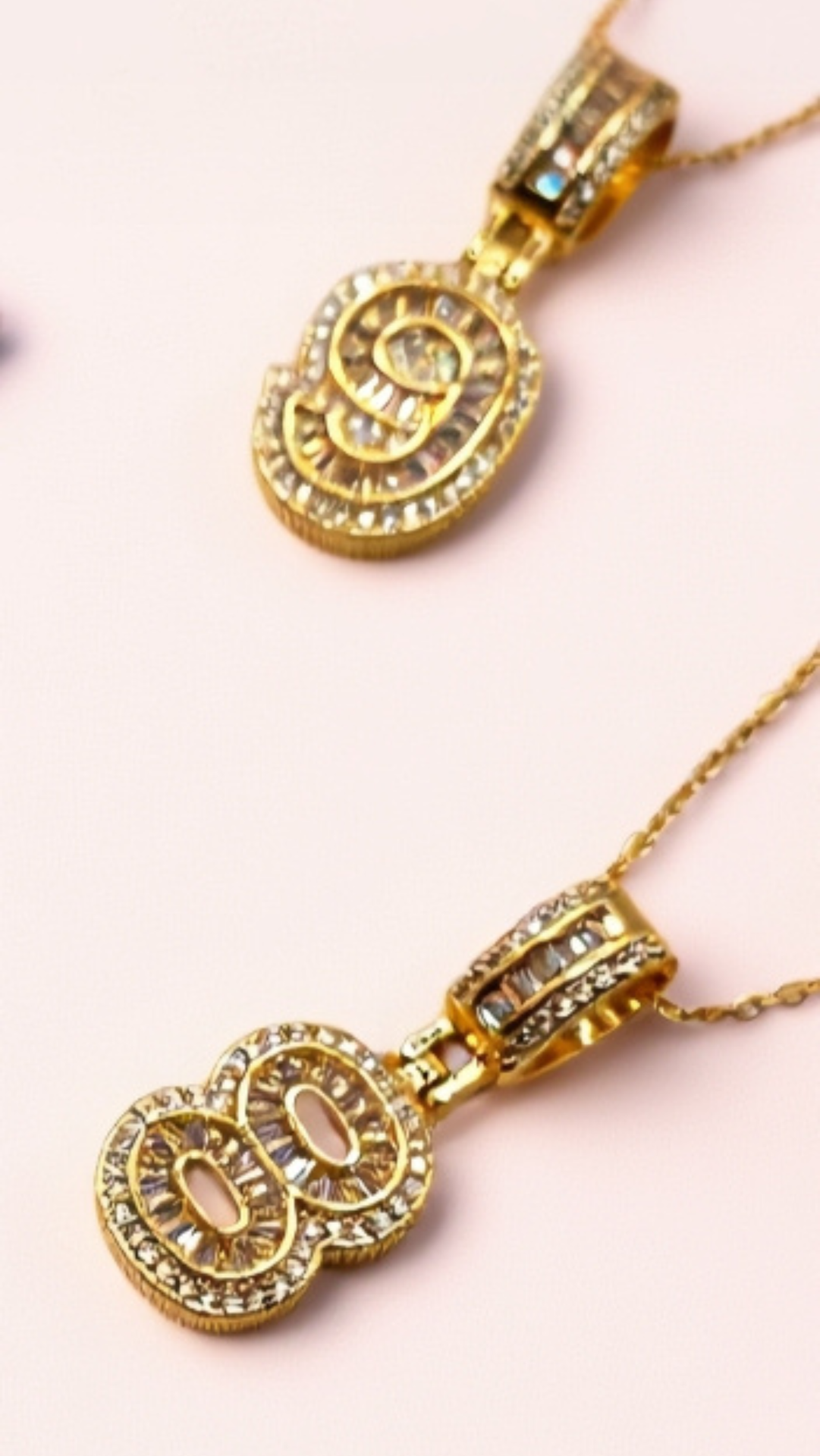 Lucky Number Crystal Pendant Necklace