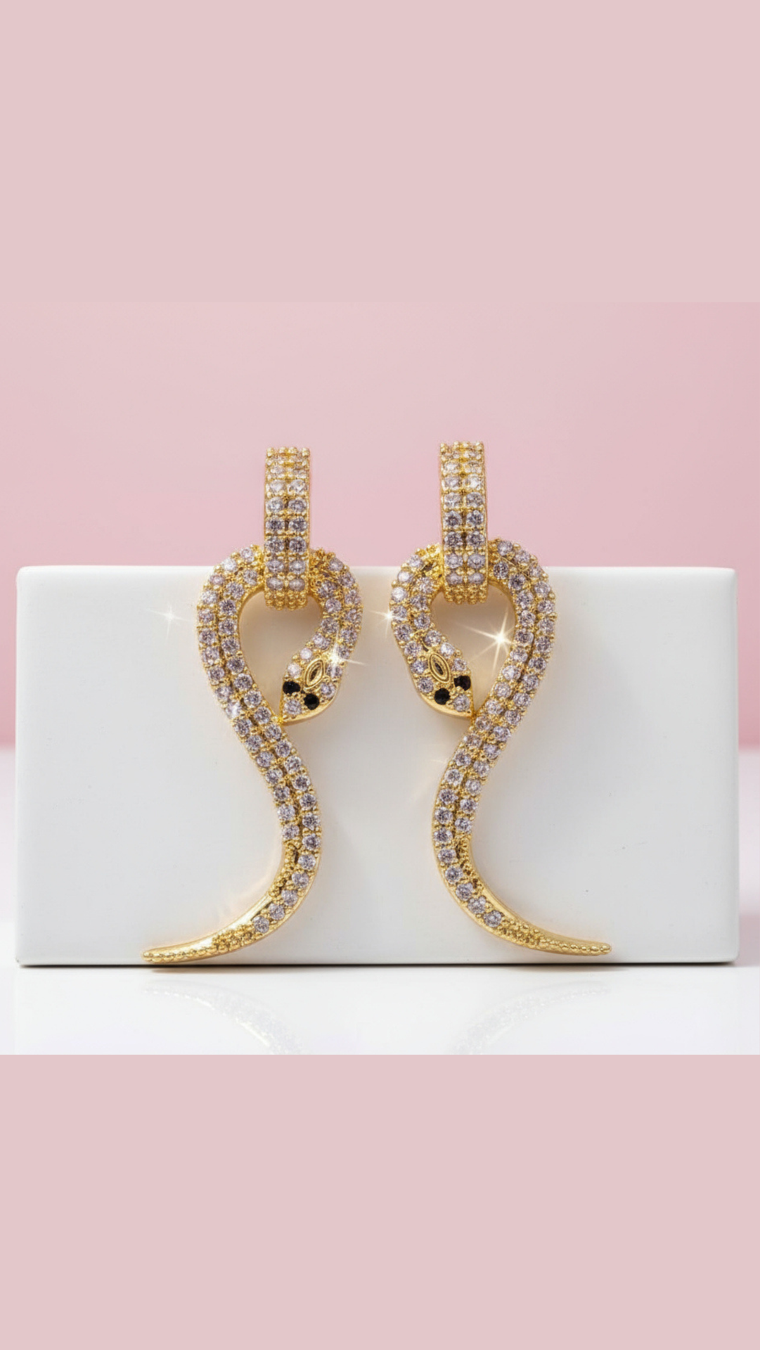 Luxe Pavé Crystal Serpent Drop & Dangle Earrings