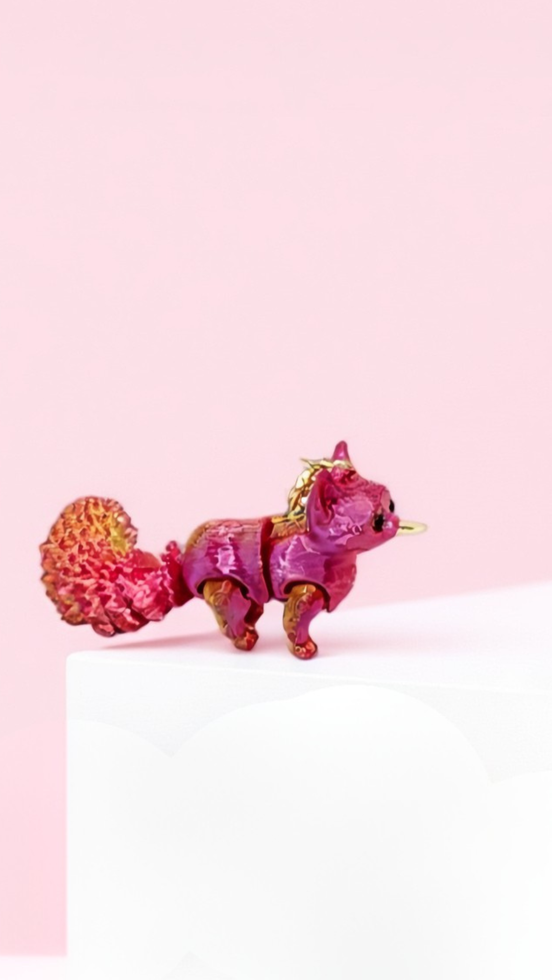 3D Printed Articulated Fantasy Tree Squirrel : Bioplastic Fidget Key Ring