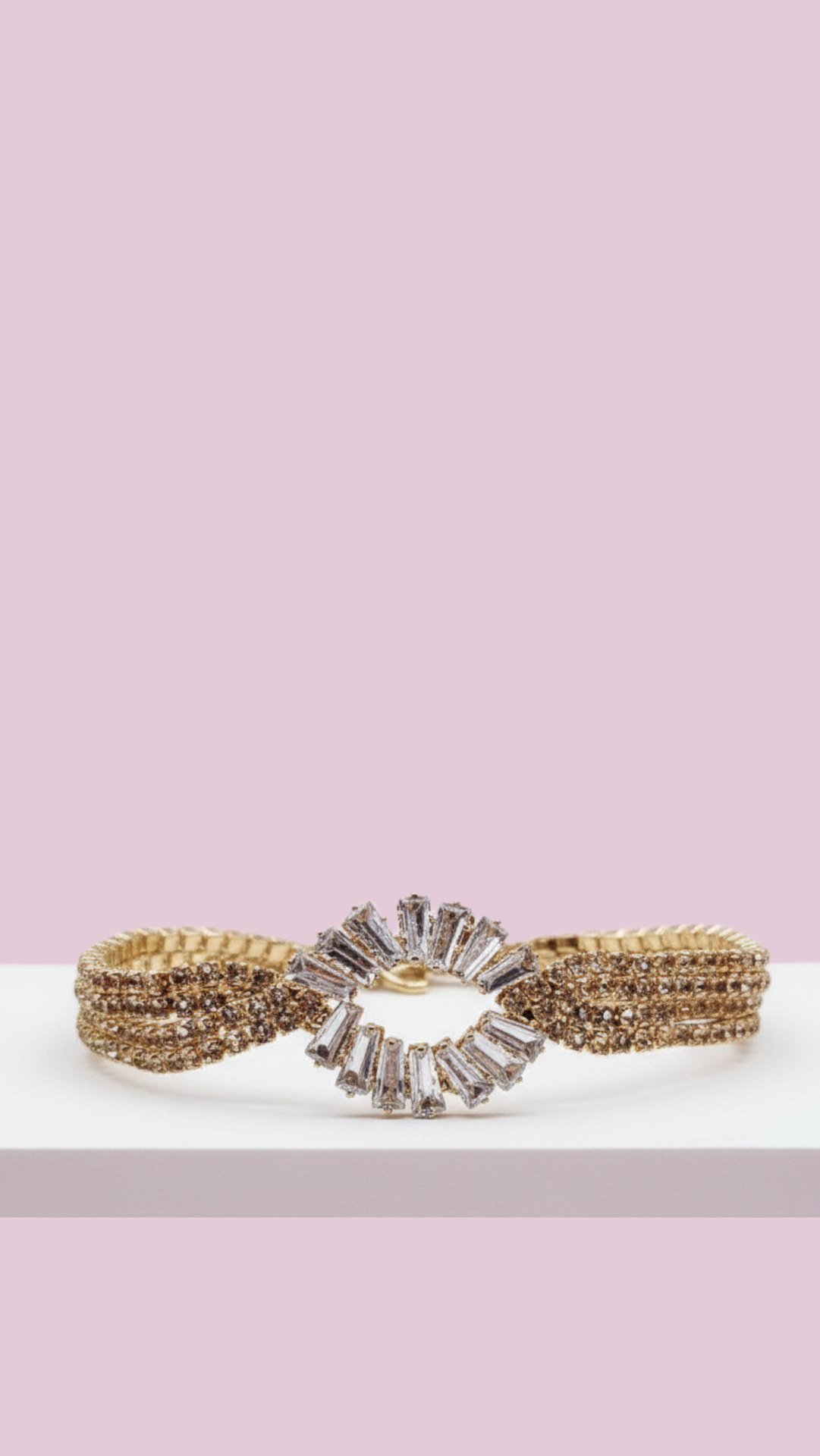 Baguette Cut Oval Crystal Bracelet