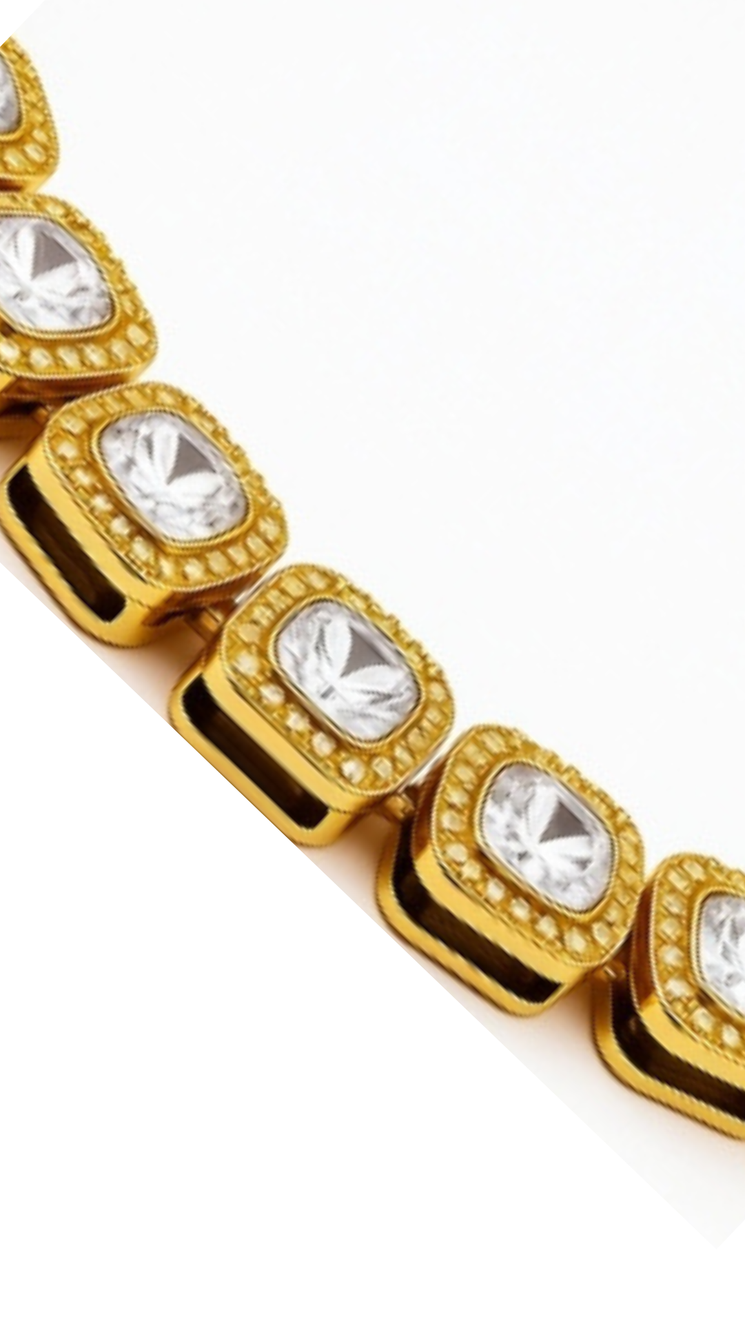 Square Crystal Iced Out Square Necklace