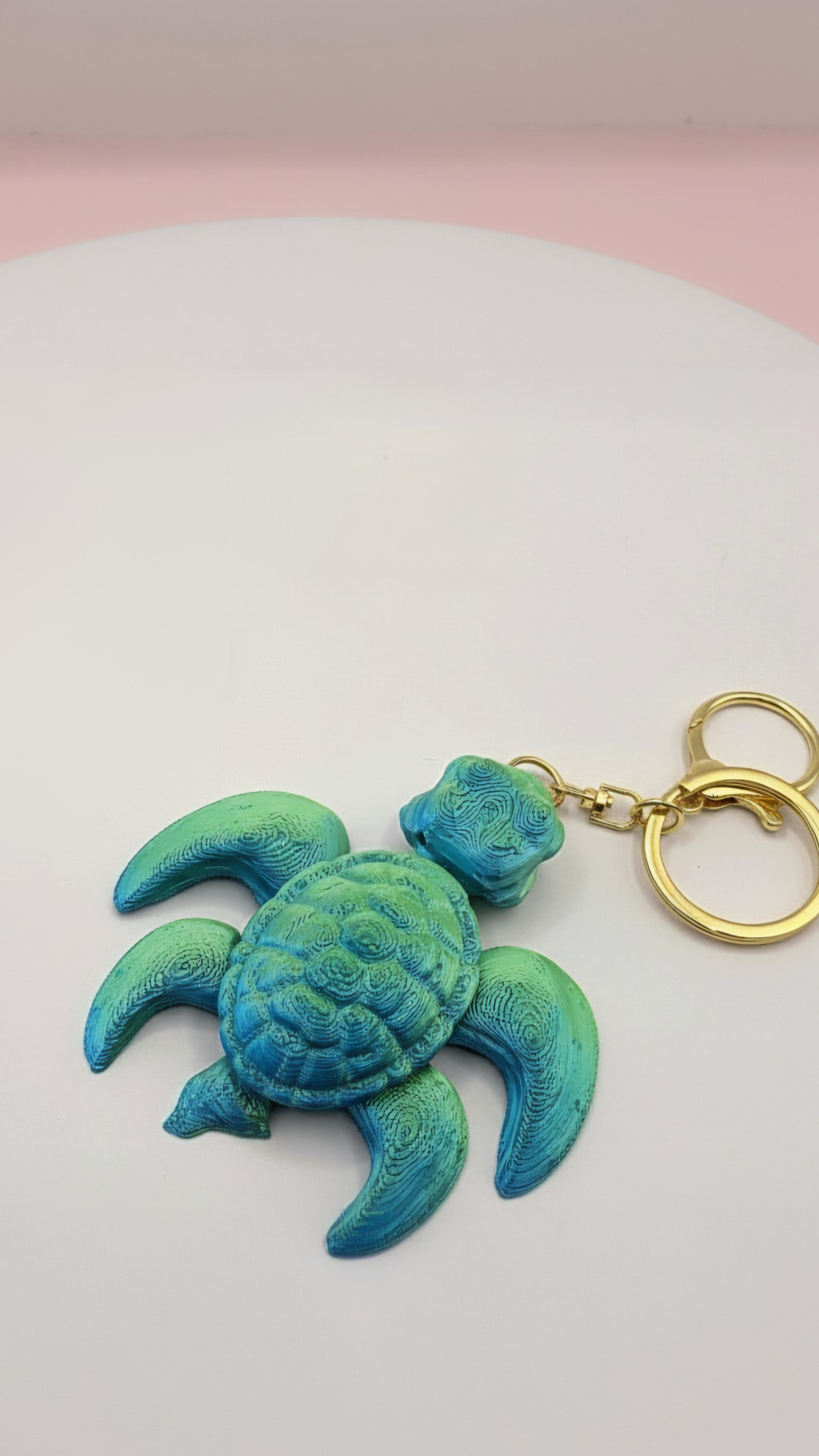 3D Printed Fantasy Turtle : Bioplastic Fidget Key Ring & Bag Charm