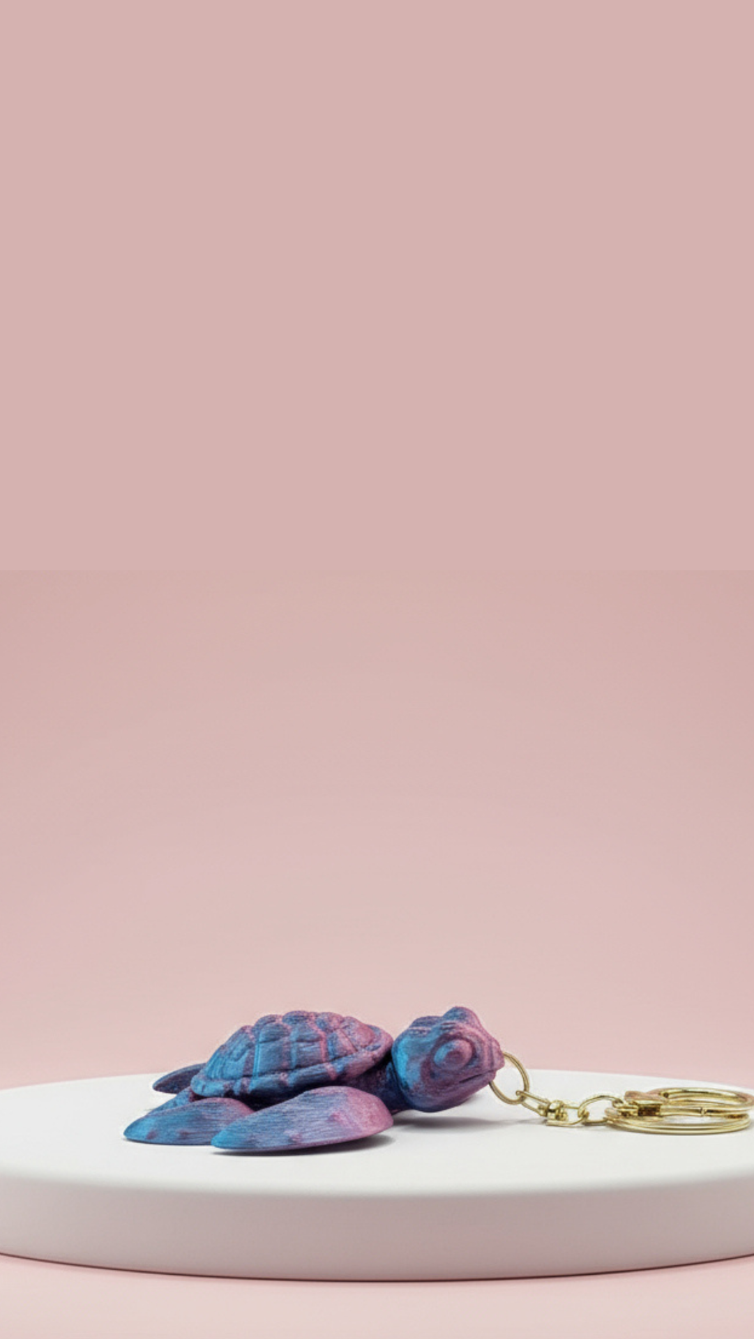 3D Printed Fantasy Turtle : Bioplastic Fidget Key Ring & Bag Charm