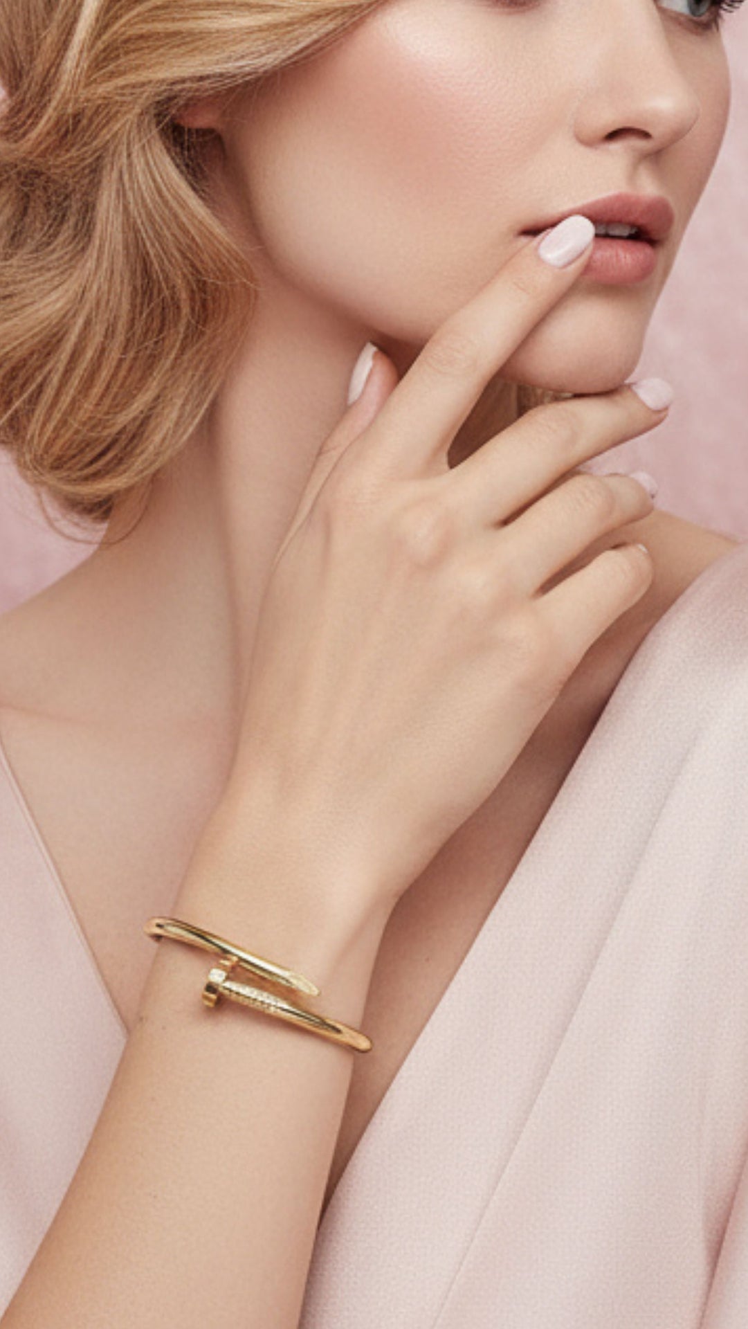 Stainless Steel Nail Stacking Bangle