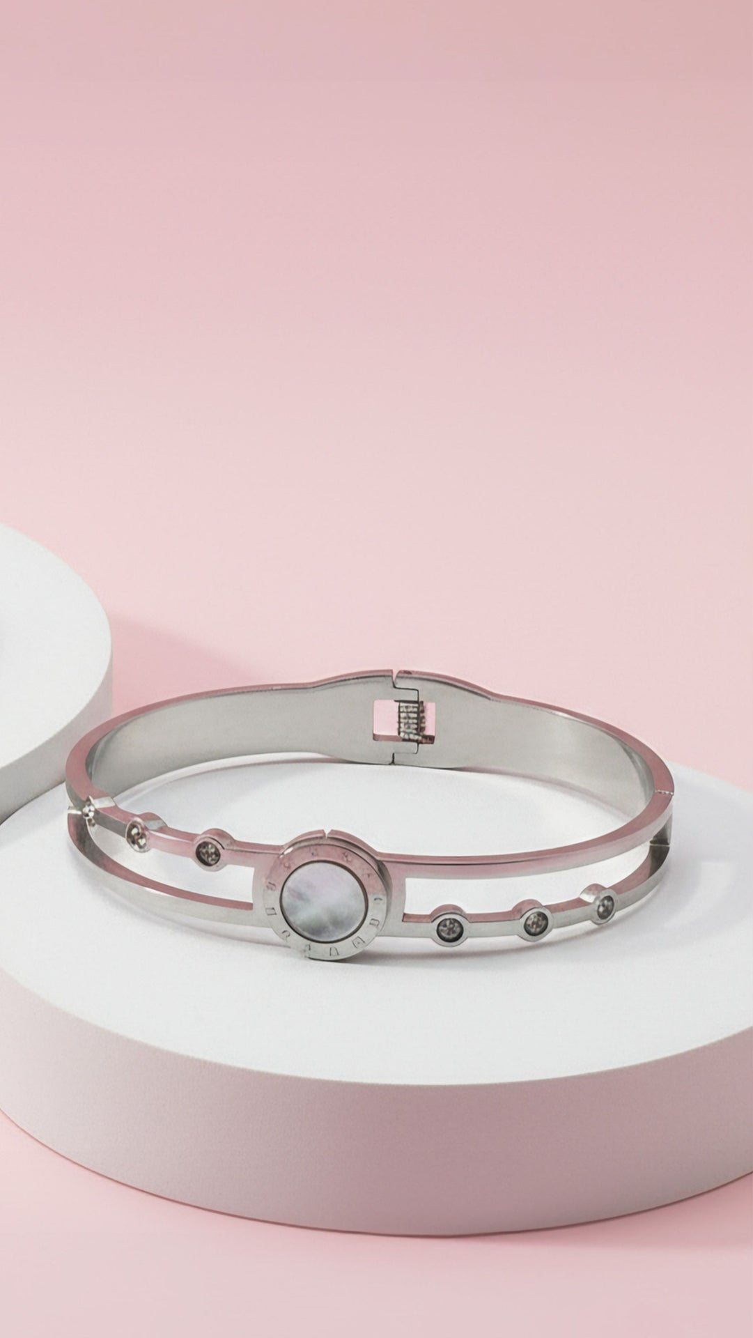 Roman Numeral Stainless Steel Stacking Bangle