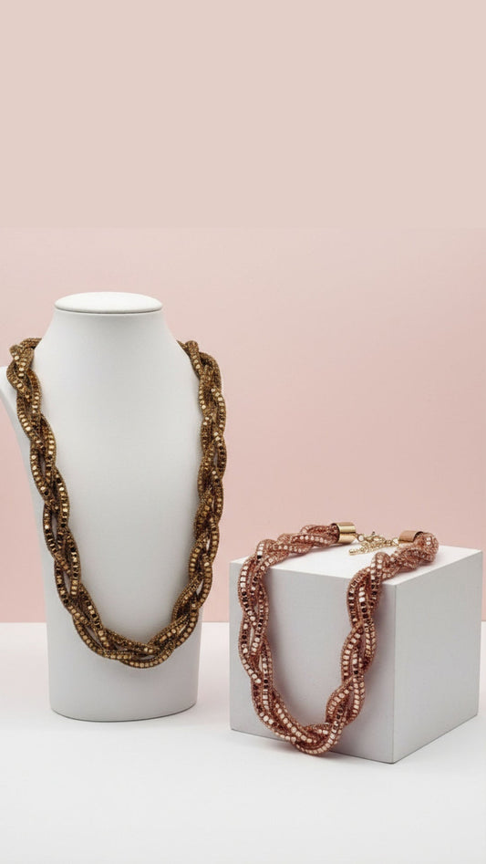 Elixir Collection Braided Crystal Necklace