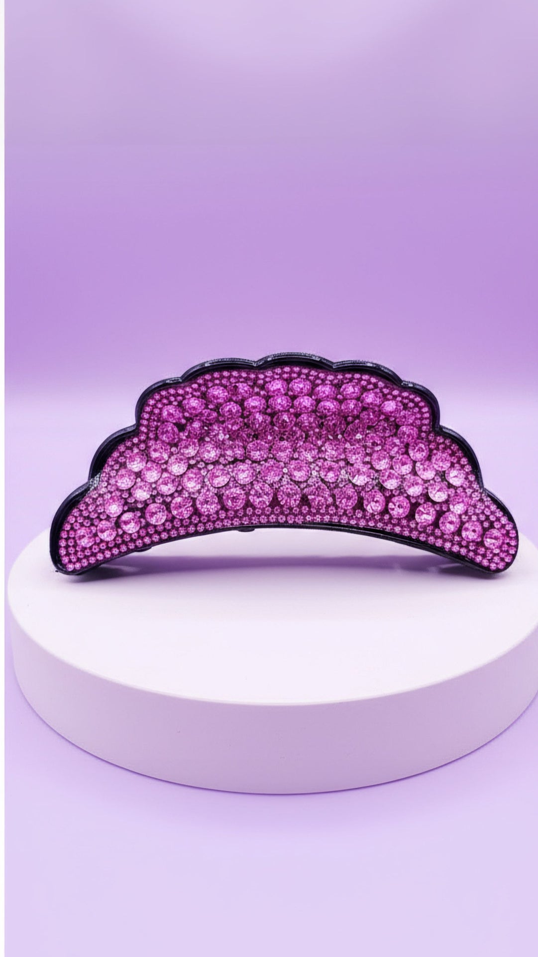 Wavey Maxi Crystal Hair Clamps Pack of 12