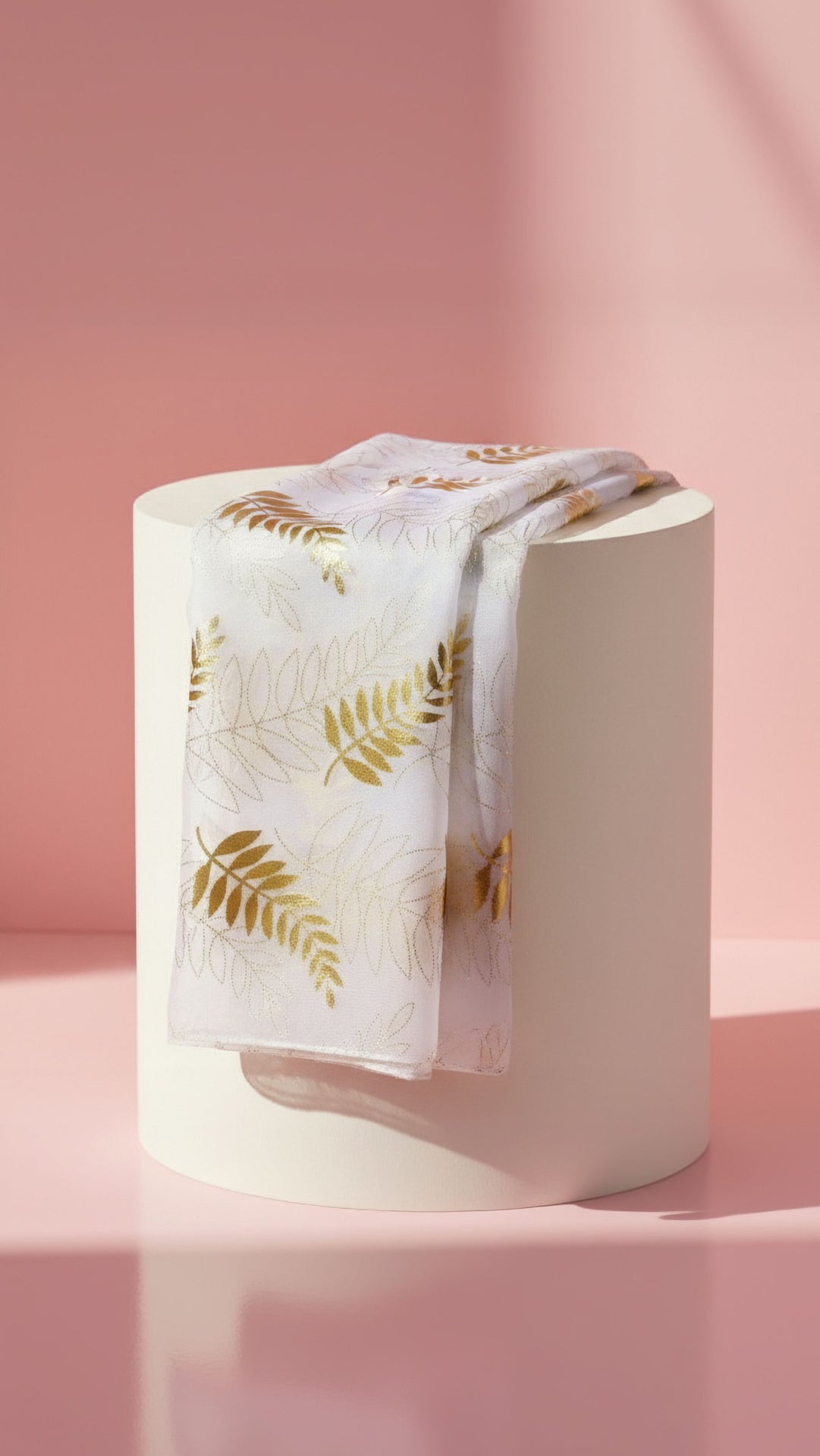 Palm Leaf Shimmer Gold Foil Scarf Pack of 12