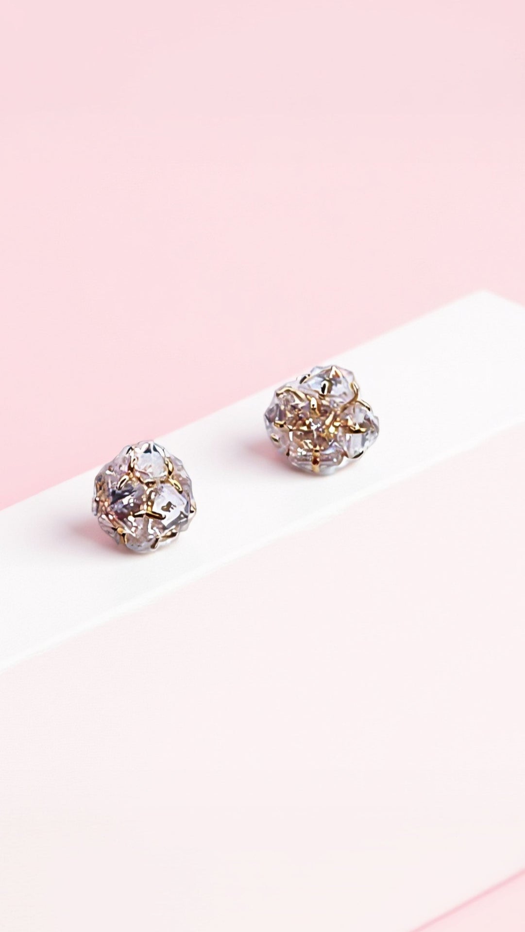 Mini Round Crystal Stud Earrings