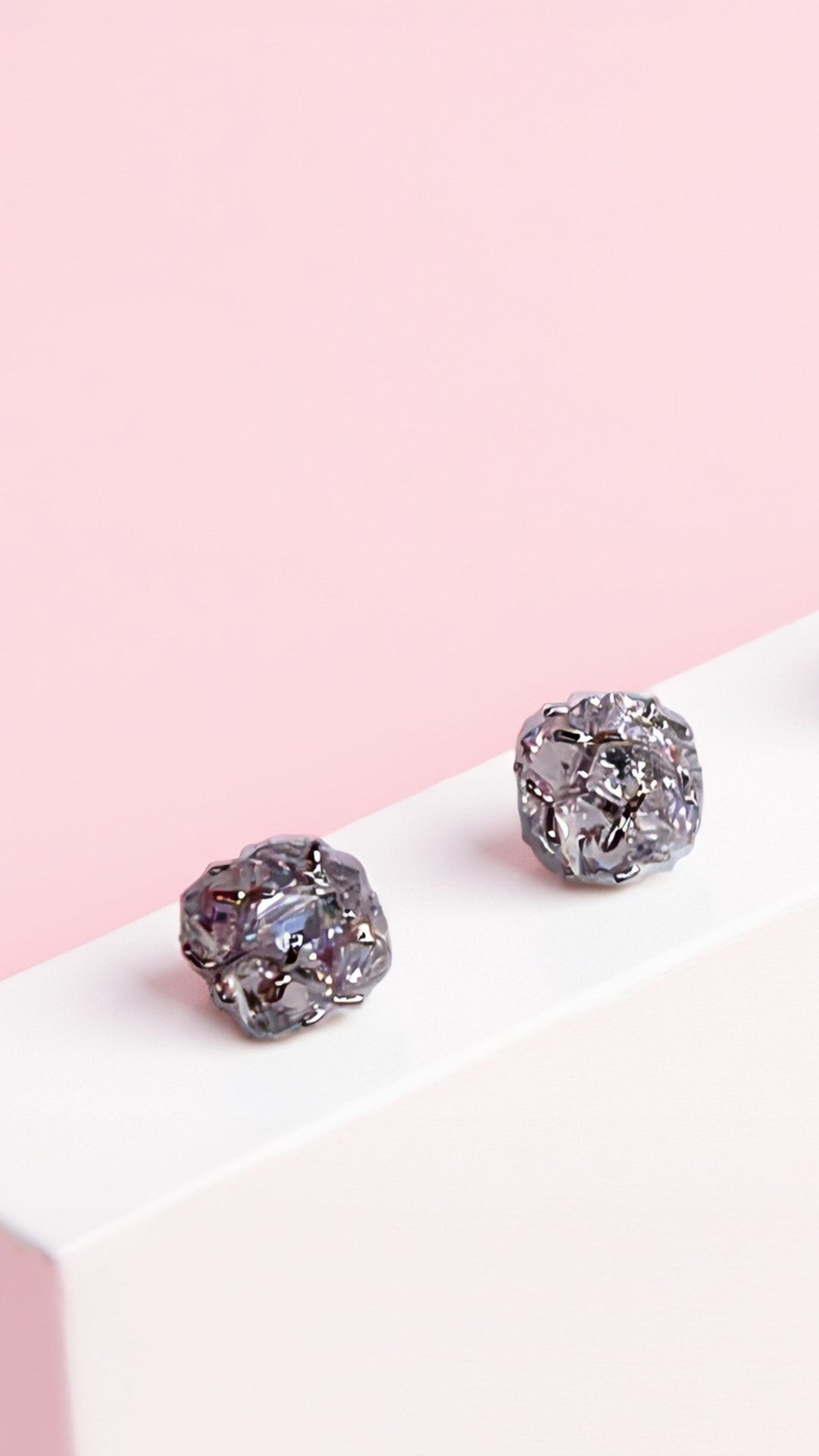 Mini Round Crystal Stud Earrings