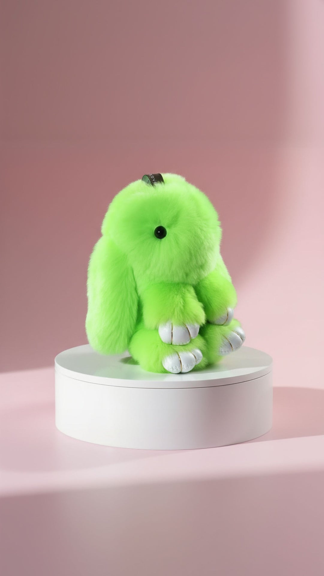 Mini Plush Fluffy Bunny Rabbit Key Ring & Bag Charm