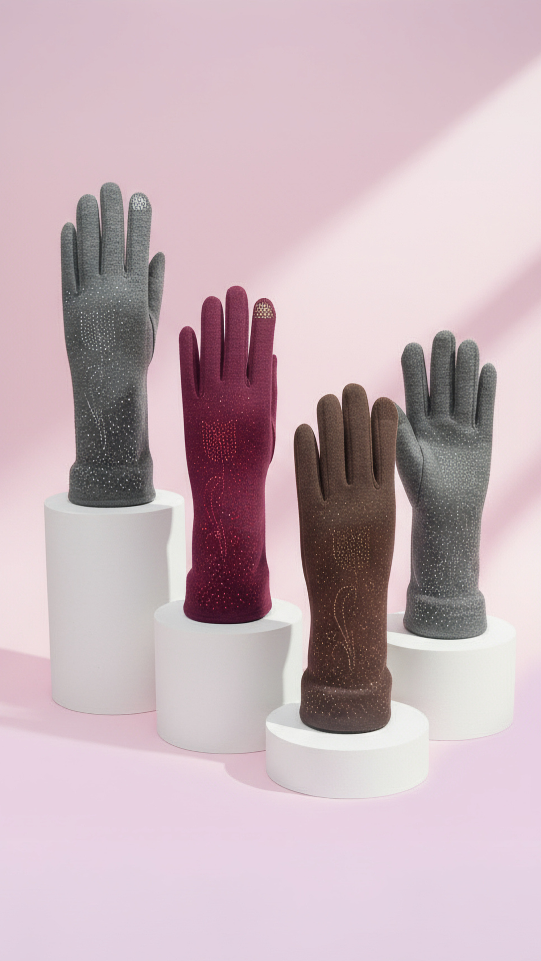 Crystal Tulip Flower Cozy Gloves Pack of 12