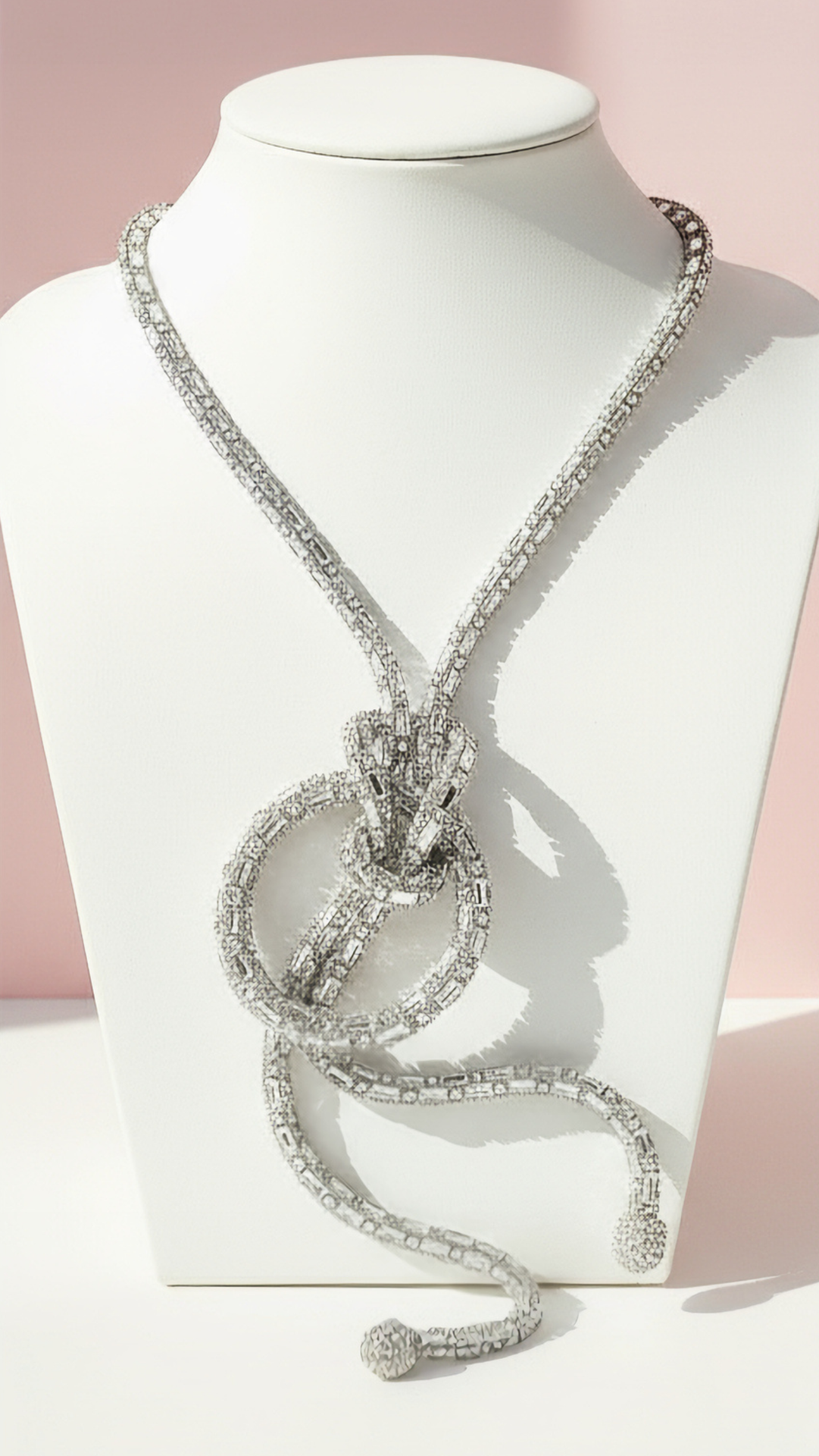 Elixir Collection Knotted Crystal Long Necklace