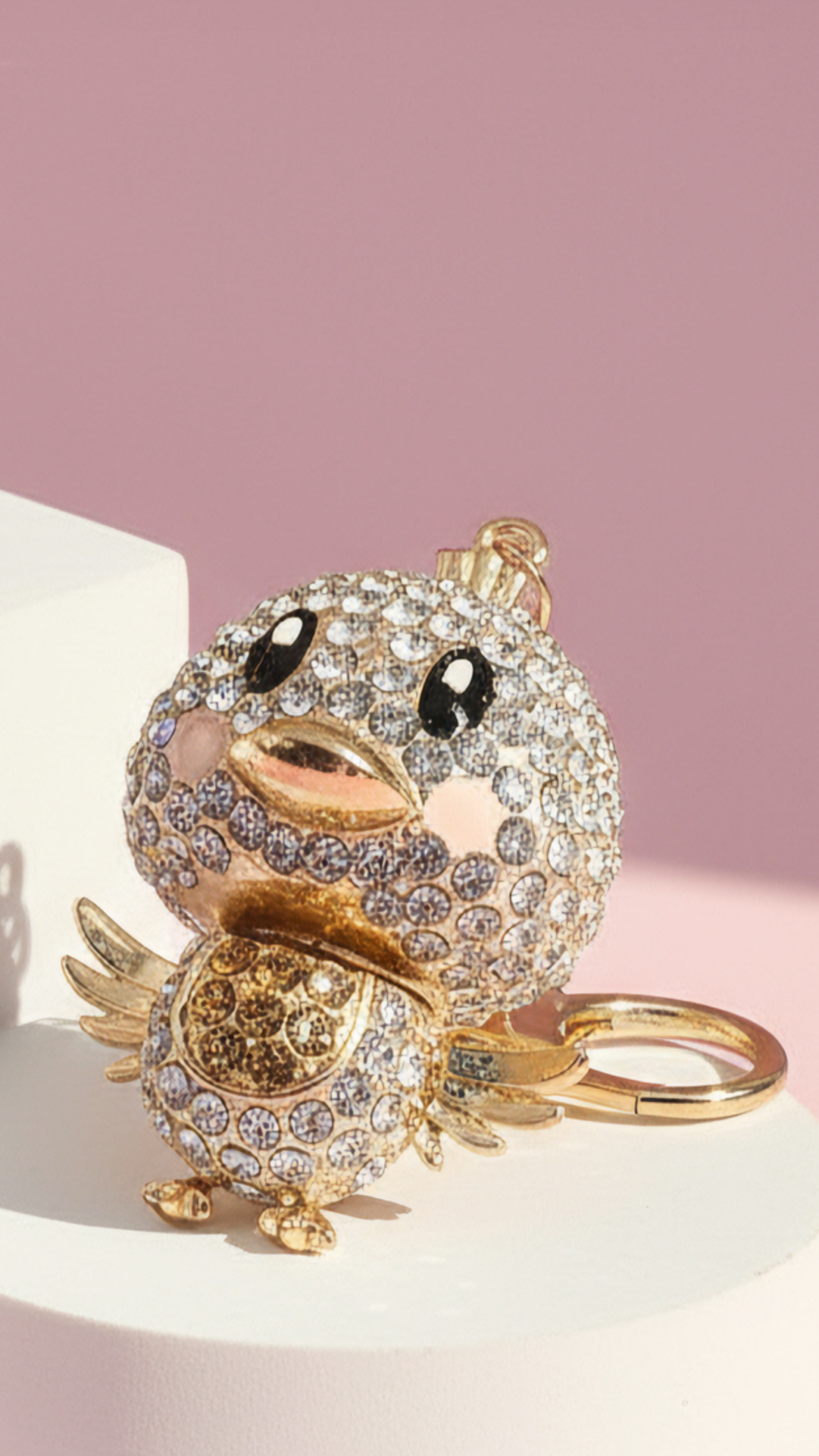 Baby Chick Crystal Key Ring & Bag Charm
