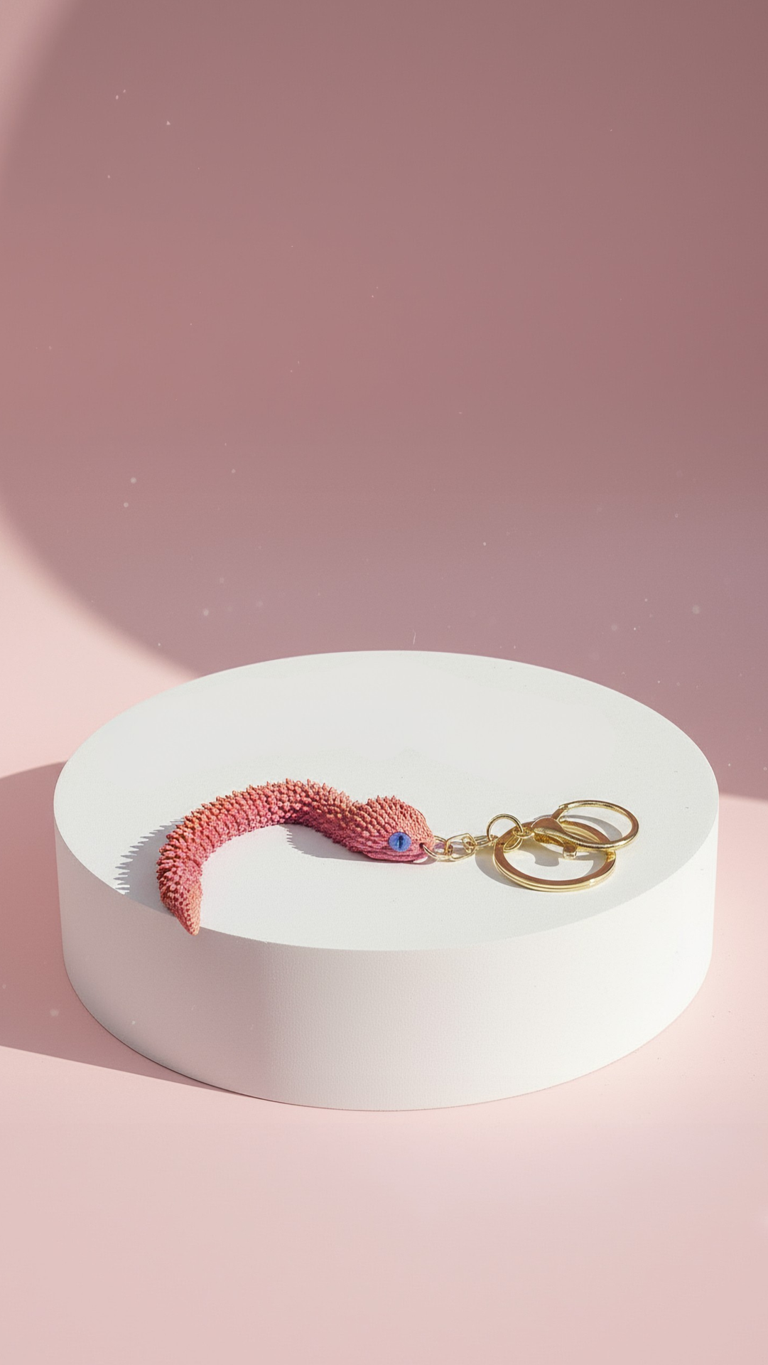 3D Printed Articulated Fantasy Worm: Bioplastic Fidget Key Ring