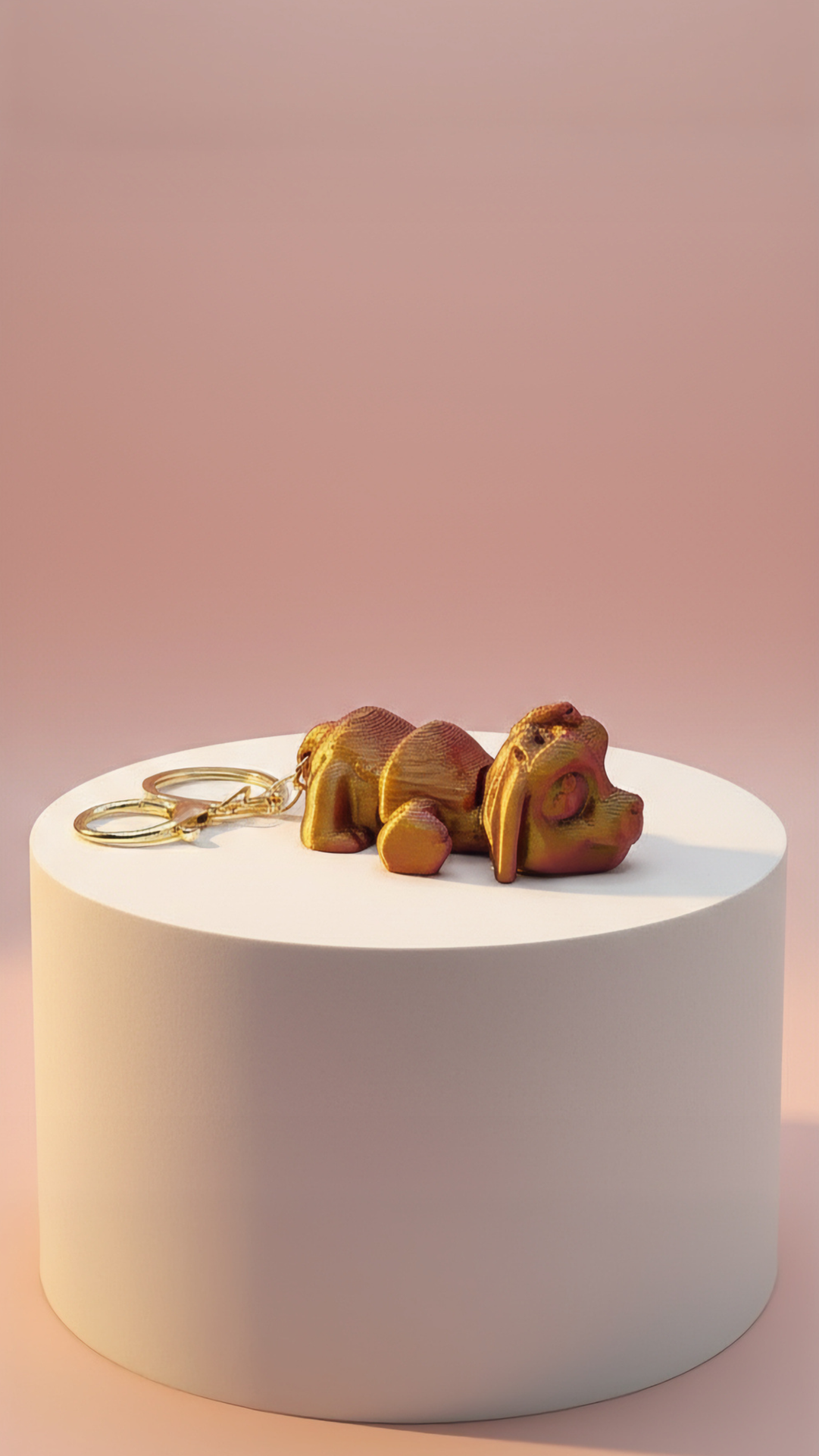 3D Printed Articulated Fantasy Dog: Bioplastic Fidget Key Ring