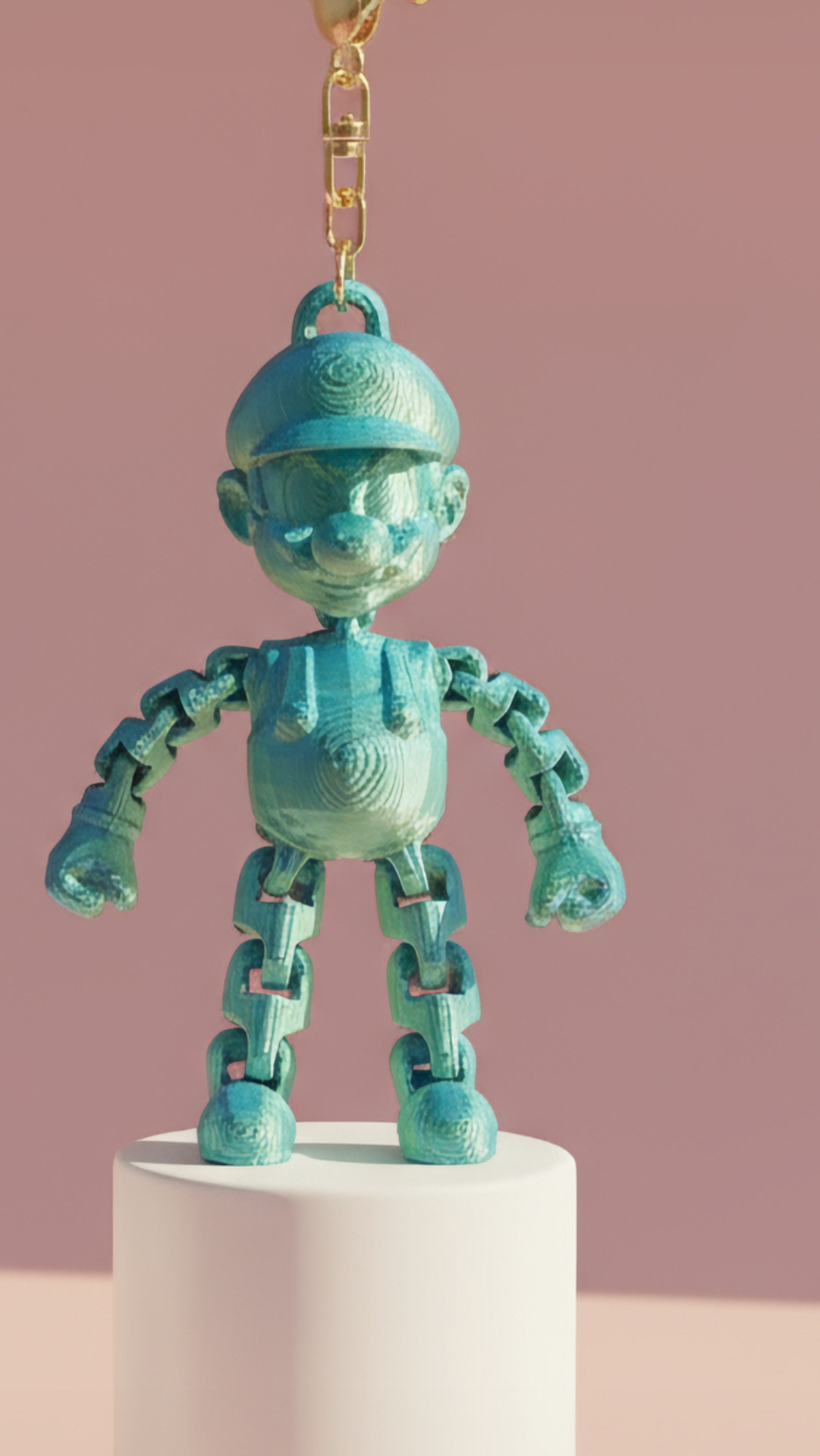 3D Printed Fantasy Man: Bioplastic Fidget Key Ring