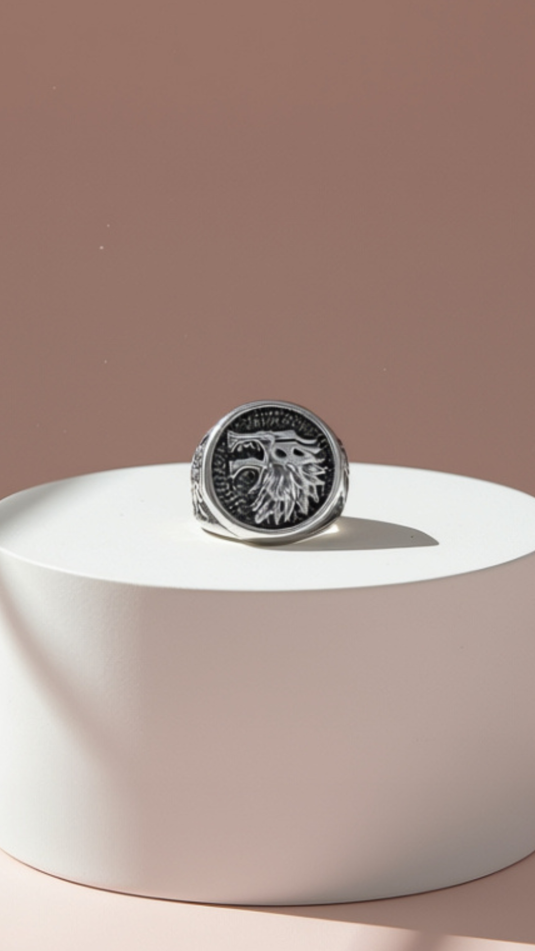 Waterproof Game Of Thrones Stark Stainless Steel Wolf Men's Biker Ring