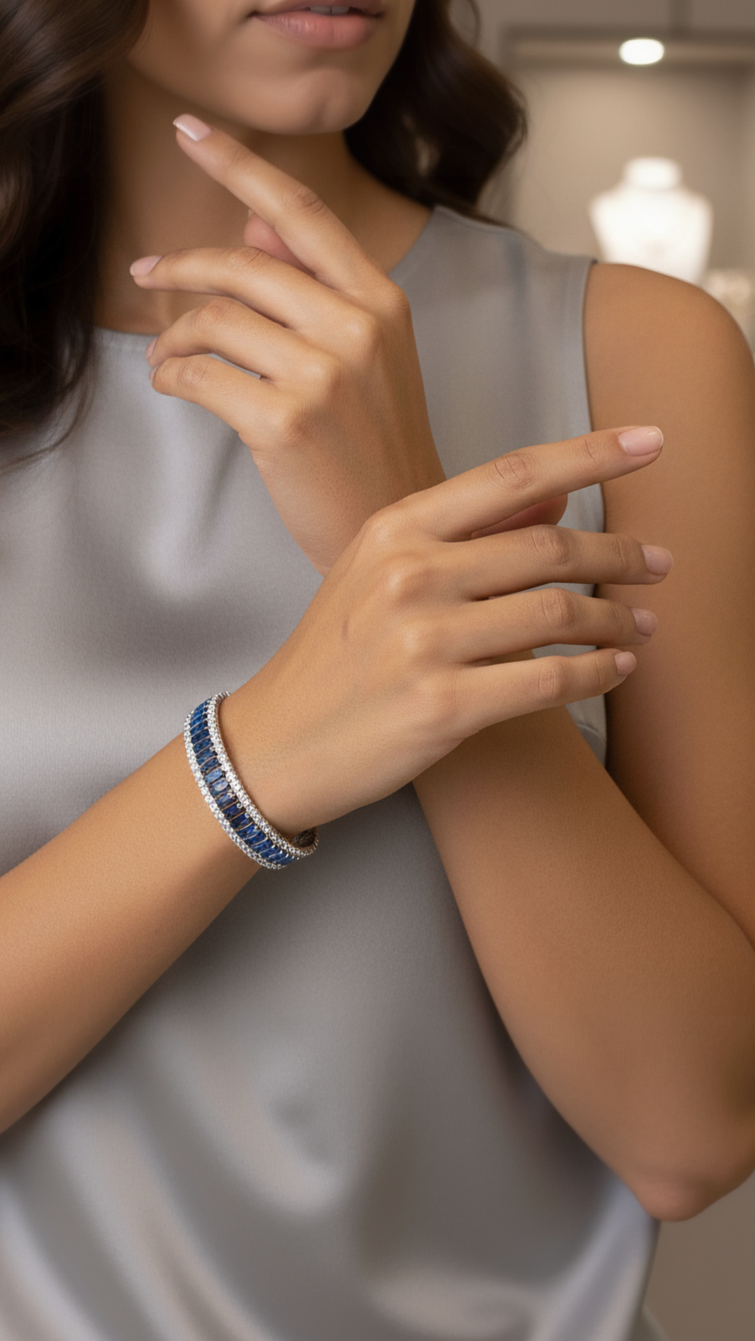 Stretchy Free Size Crystal Bracelet Bangle
