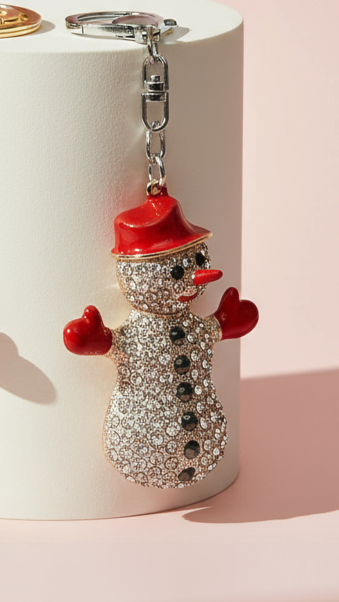 Snow Man Festive Key Ring Bag Charm