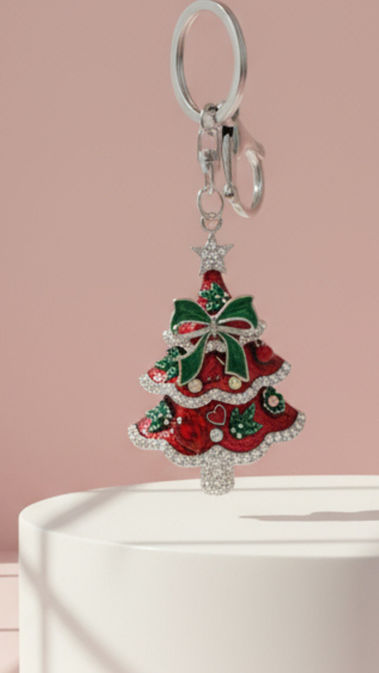 Christmas Tree Festive Key Ring & Bag Charm