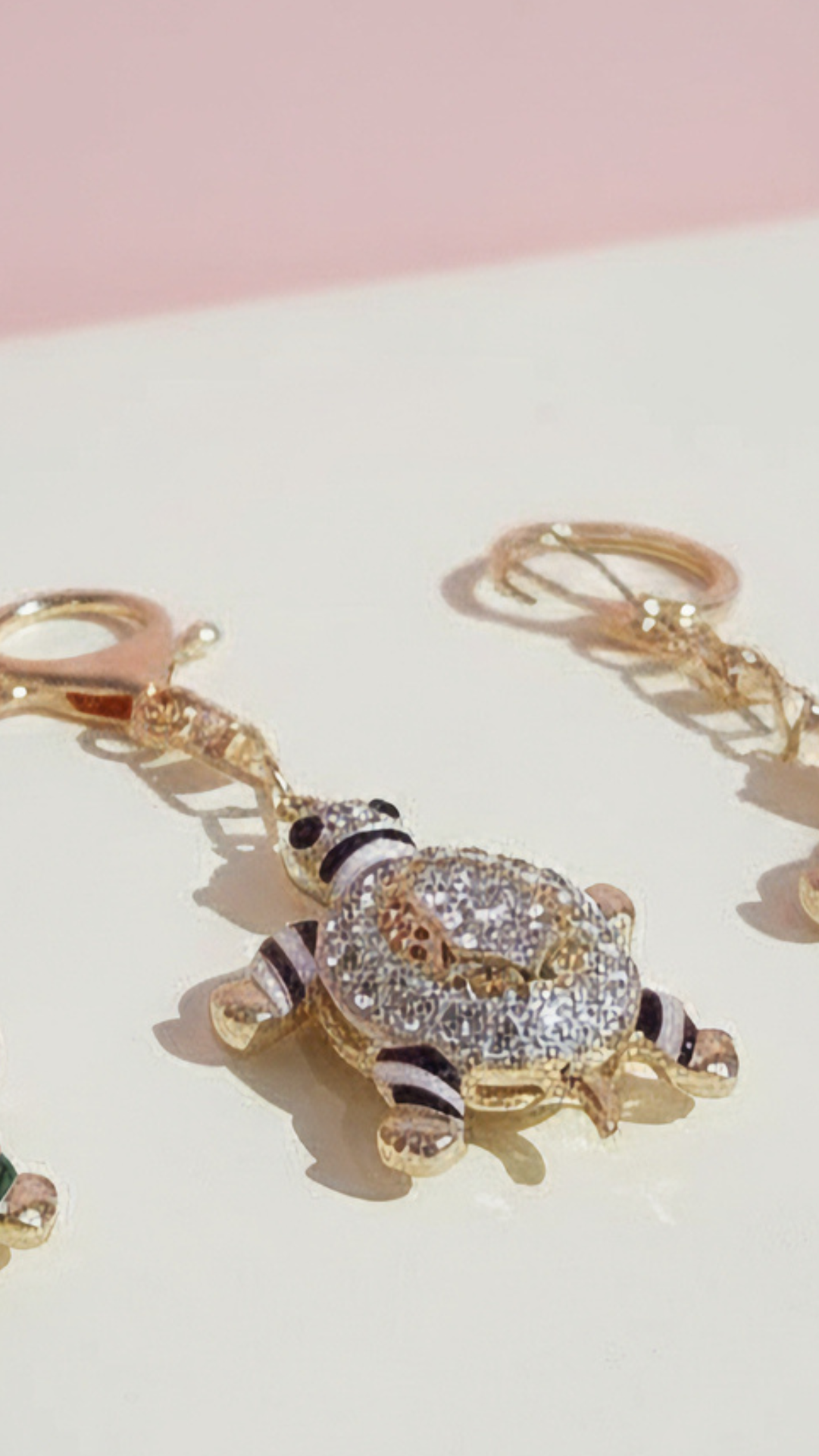 Tortoise Crystal Key Ring & Bag Charm
