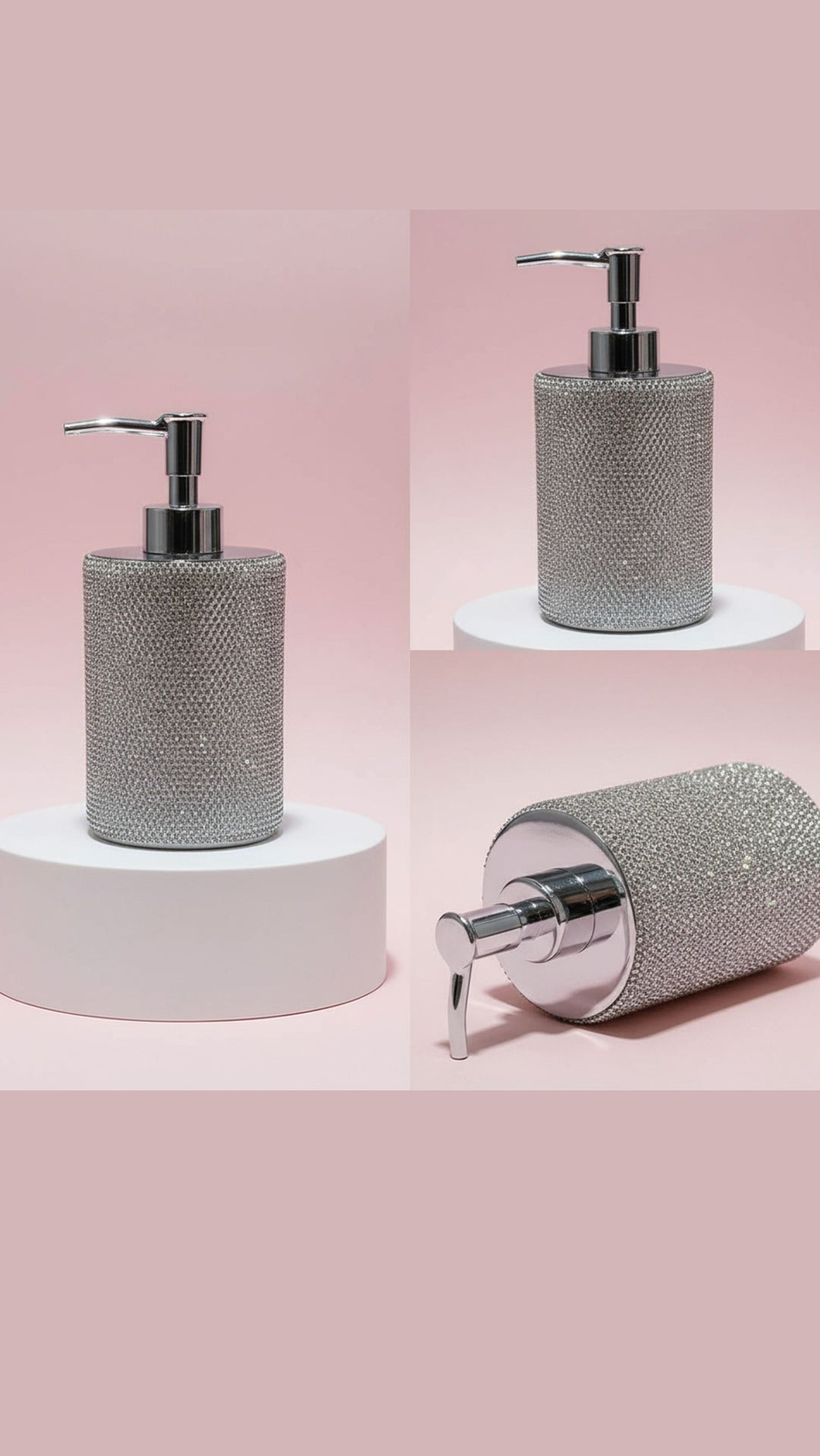Crystal Encrusted Luxury Soap & Lotion Pump Dispenser