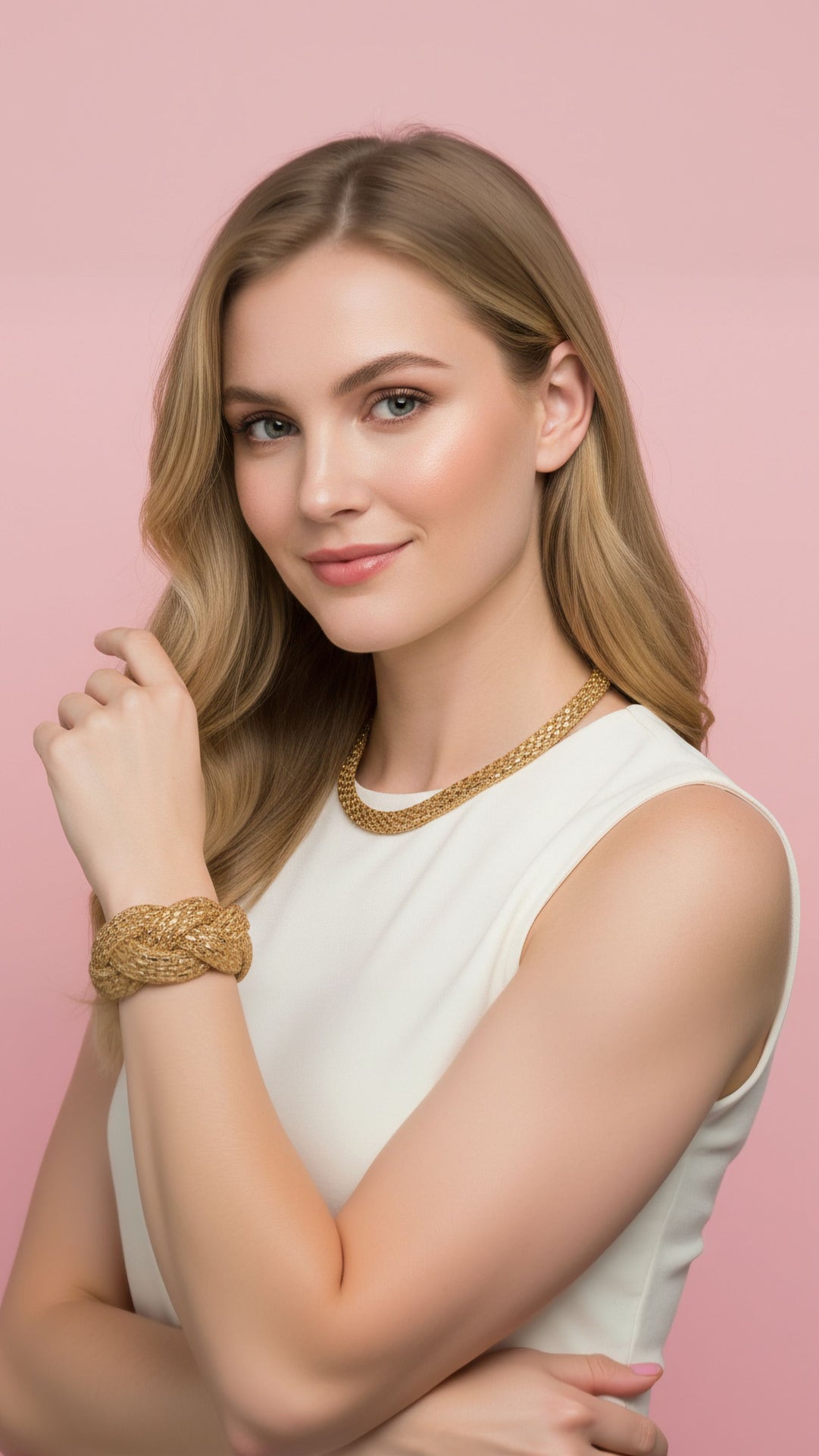 Elixir Collection Braided Crystal Cuff