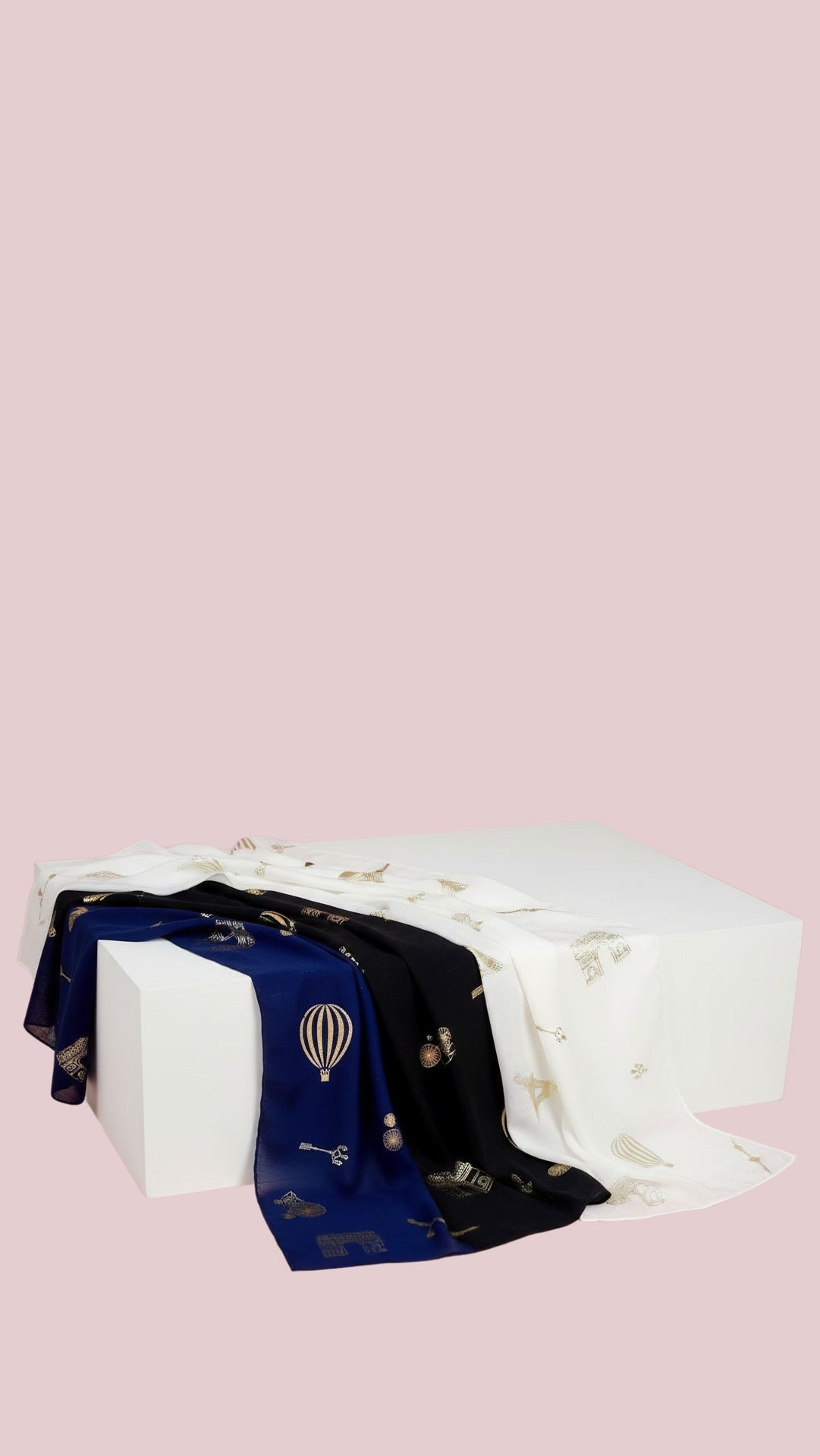 Parisian Shimmer Foil Scarf Pack of 12