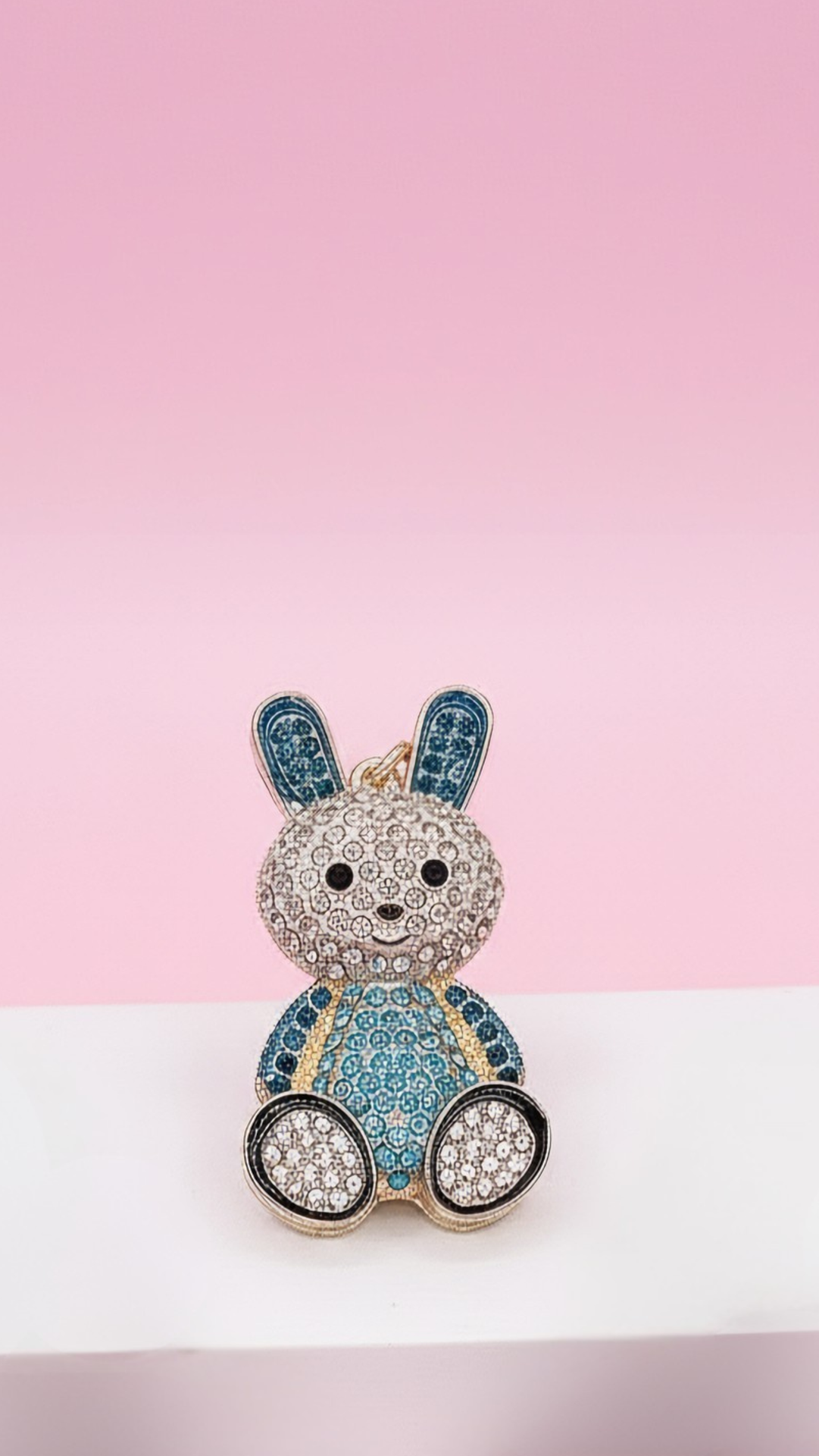 Bunny Rabbit Crystal Key Ring & Bag Charm