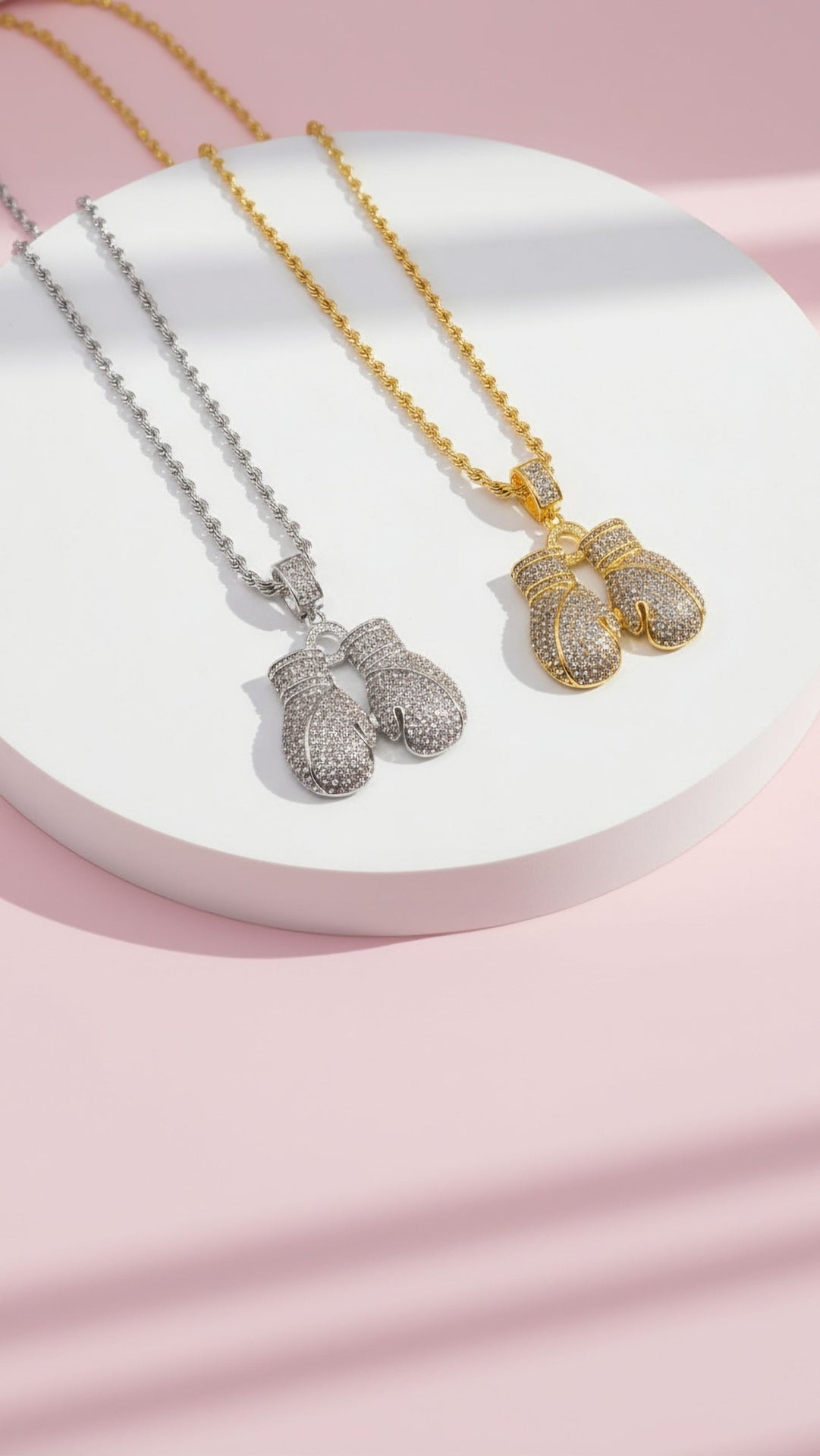 Boxing Gloves Waterproof Stainless Steel Necklace