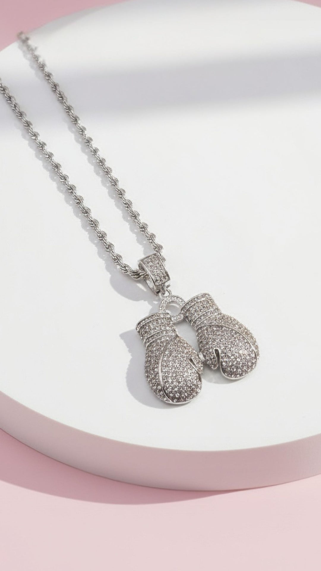 Boxing Gloves Waterproof Stainless Steel Necklace