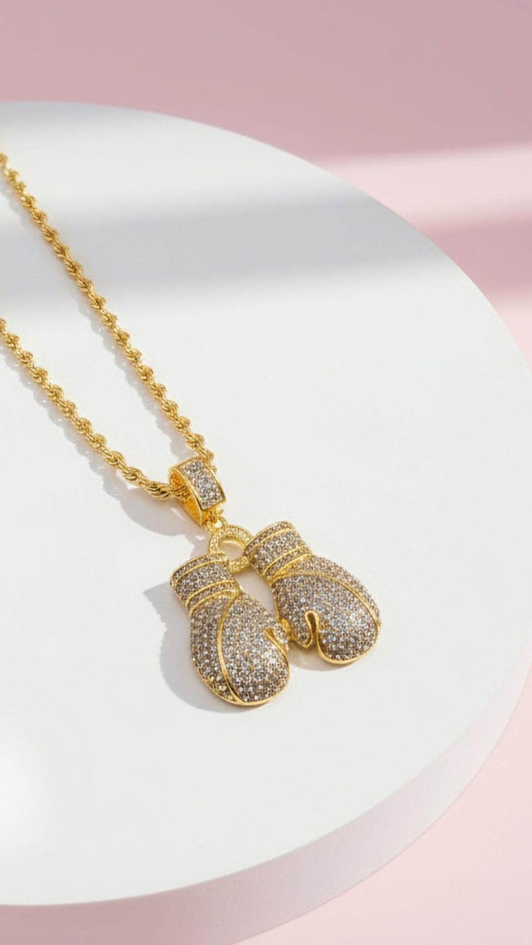 Boxing Gloves Waterproof Stainless Steel Necklace