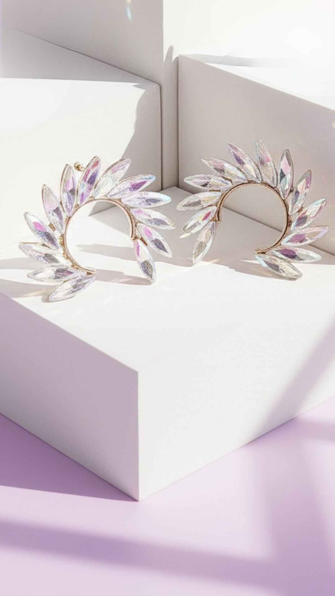 Angel Wing Crystal Stud Earrings