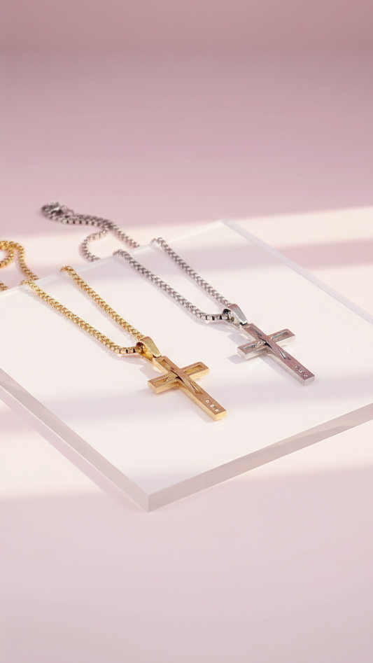 Waterproof Stainless Steel Cross Symbolic Necklace