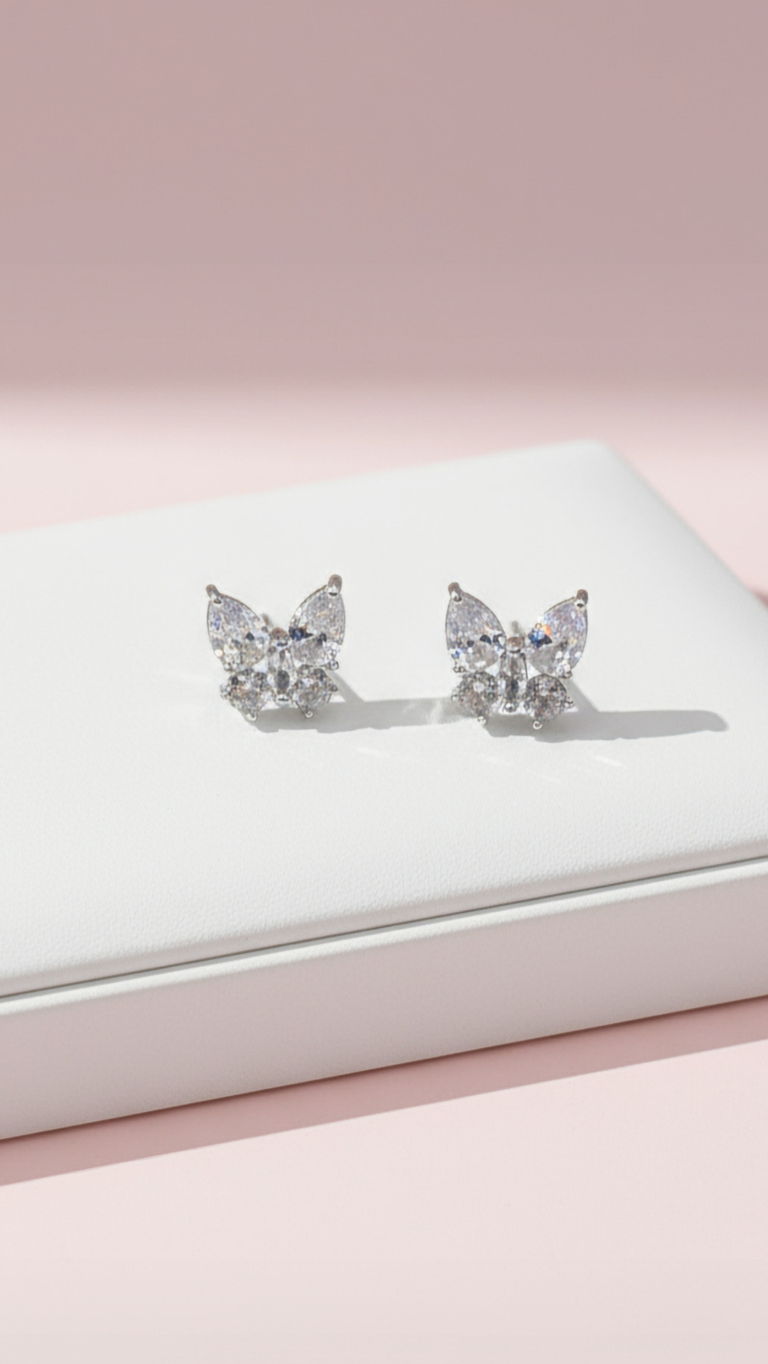 Butterfly Crystal Stud Earrings