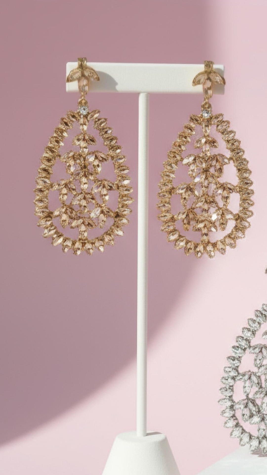 Oval Crystal Drop & Dangle Earrings