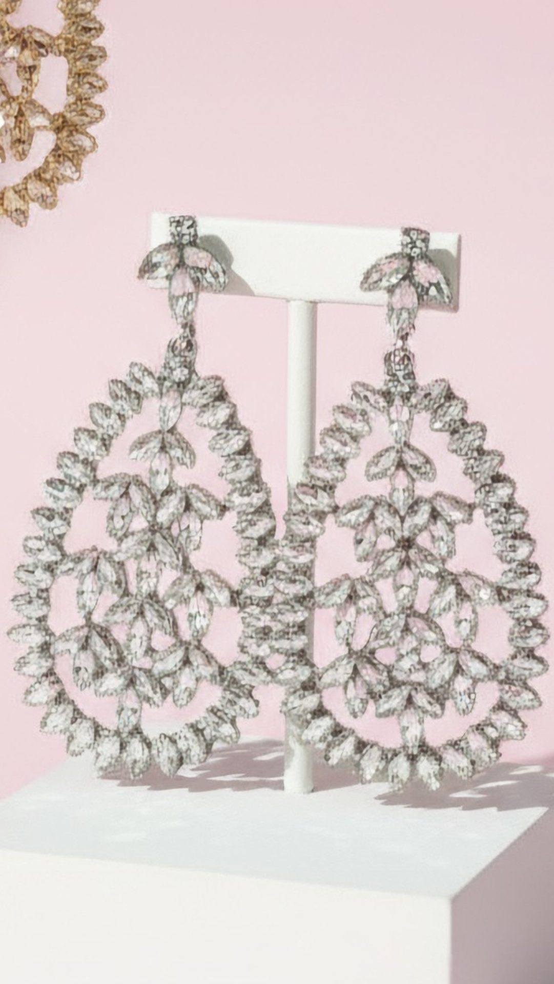 Oval Crystal Drop & Dangle Earrings