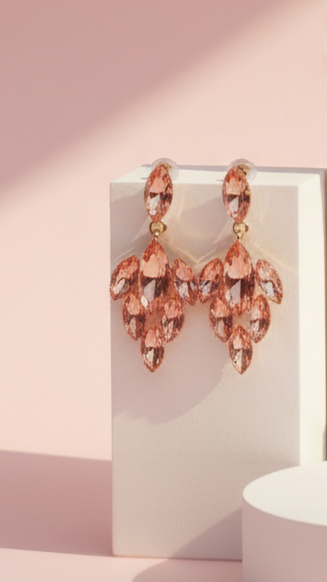 Marquise Cut Layered Crystal Drop & Dangle Earrings